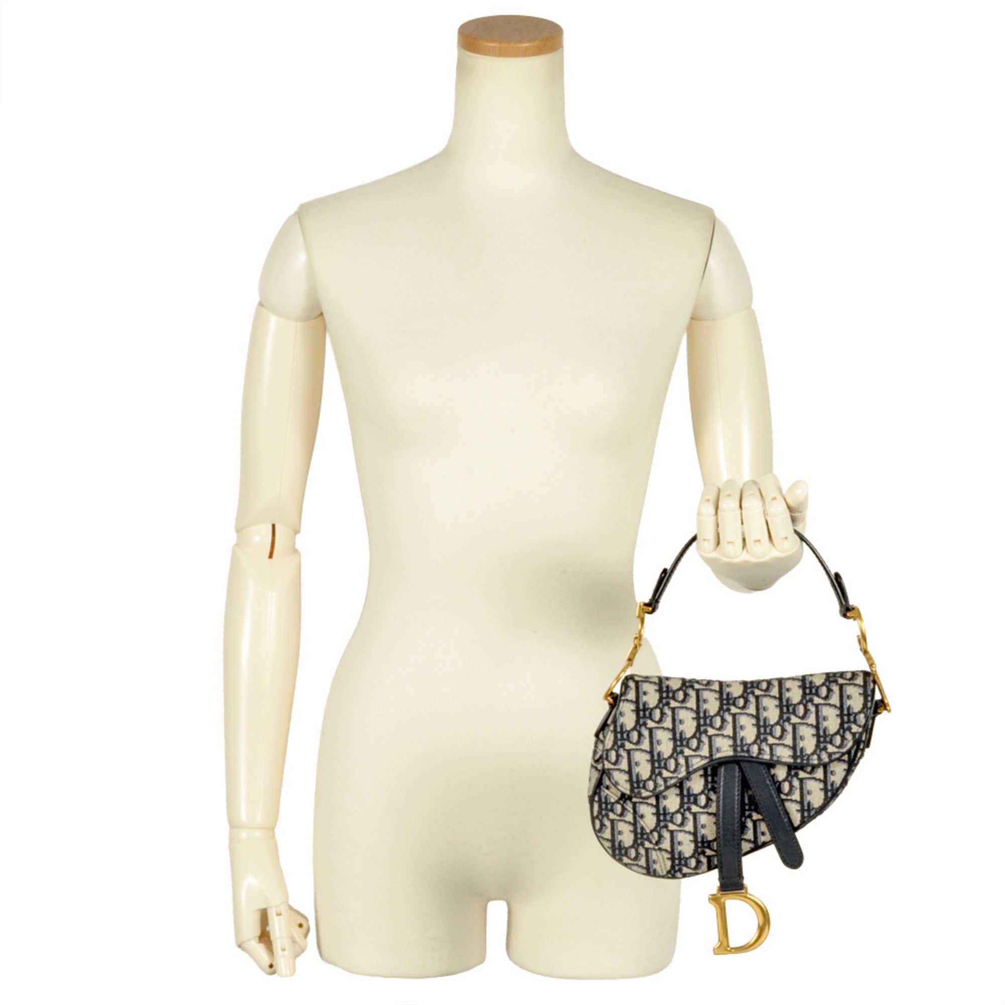 Christian Dior Navy Canvas Shoulder Bag (Pre-Owned)