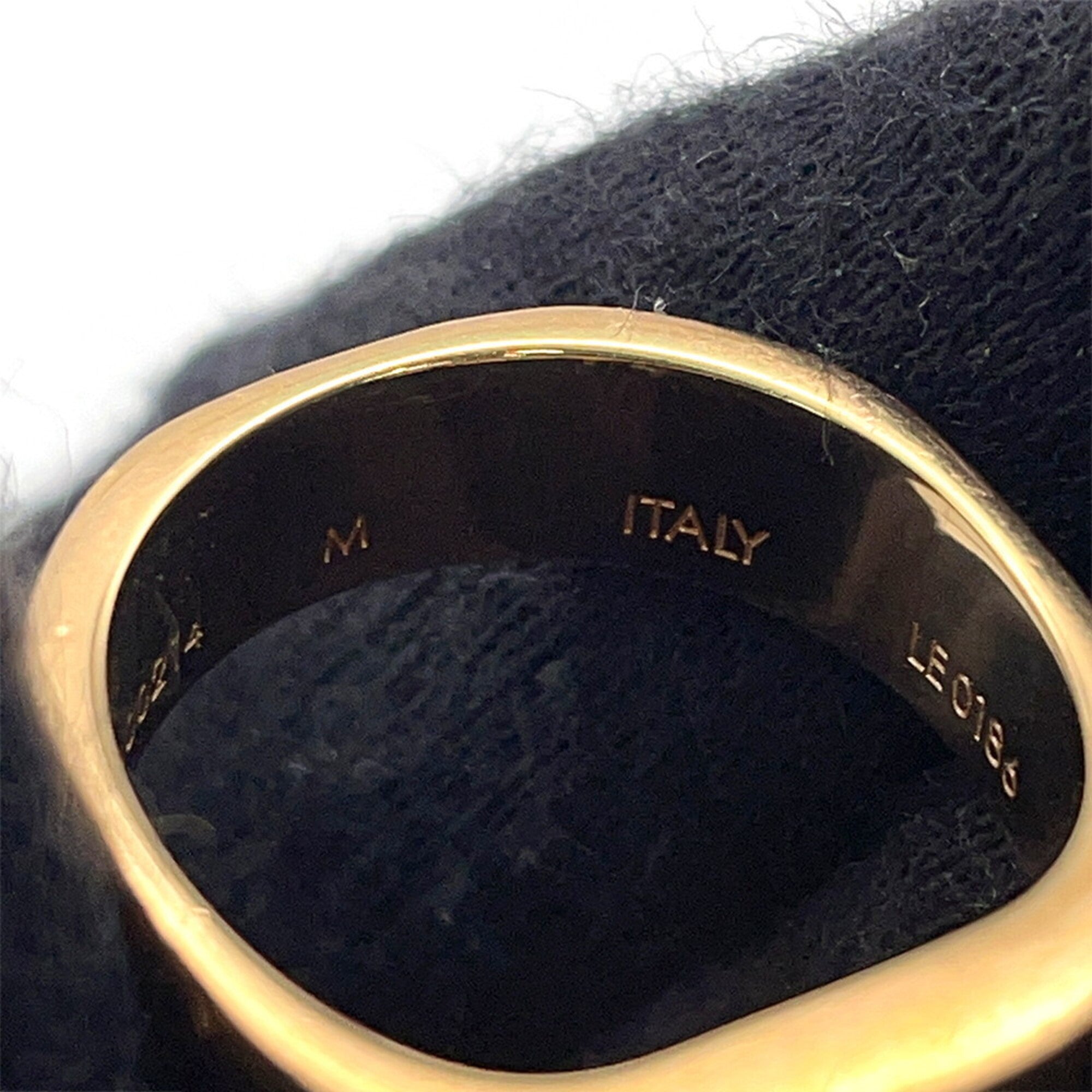 Louis Vuitton Gold Metal Band Ring (Pre-Owned)
