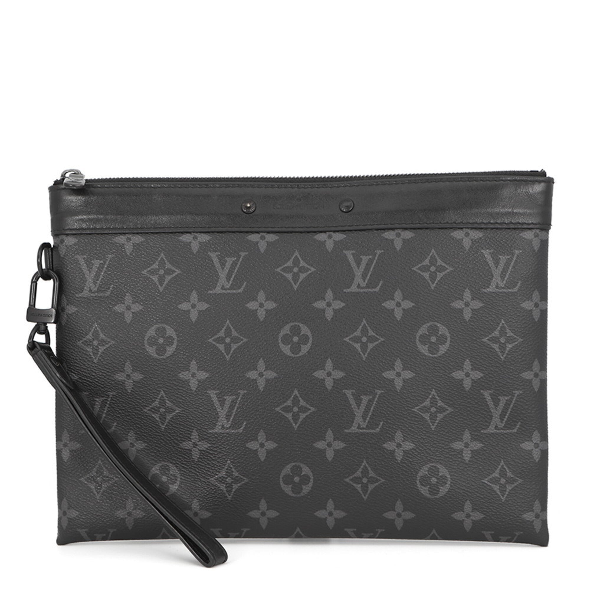 Louis Vuitton Black Monogram Eclipse Noir Monogram Eclipse Clutch Bag Handbag Pochette (Pre-Owned)