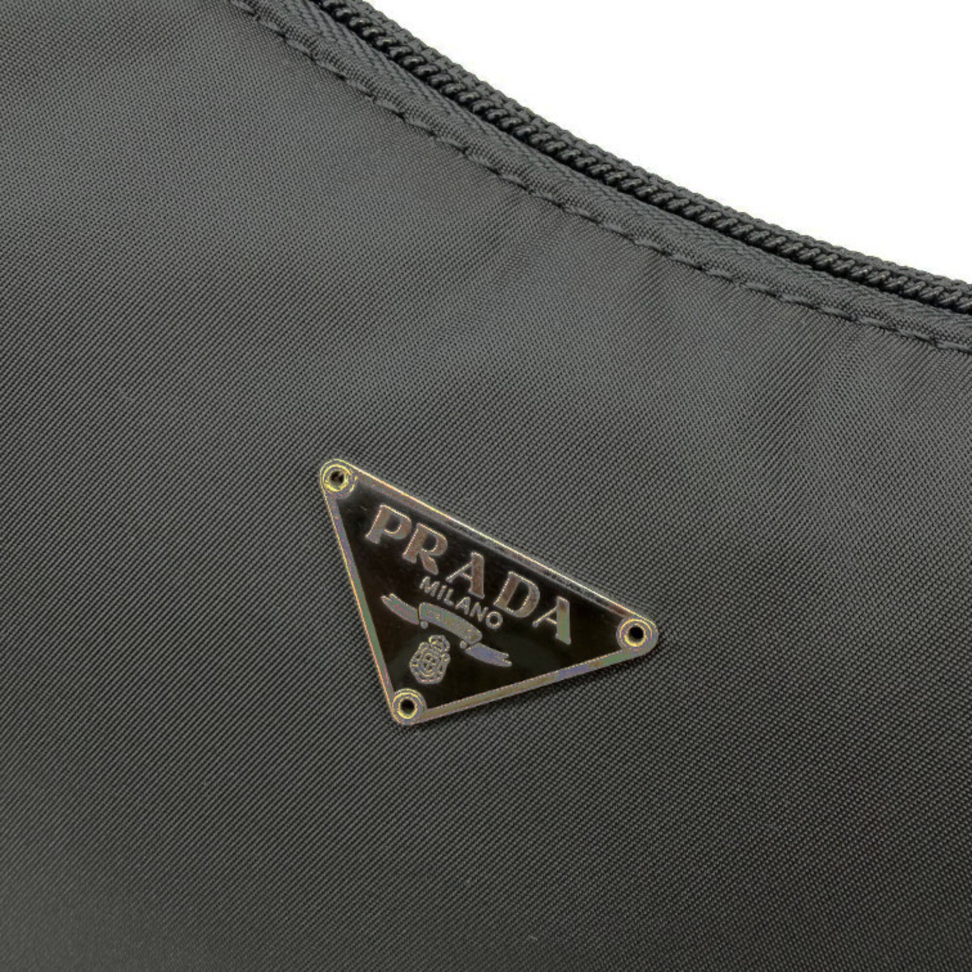 Prada Black Nylon Handbag Pouch Shoulder Bag (Pre-Owned)