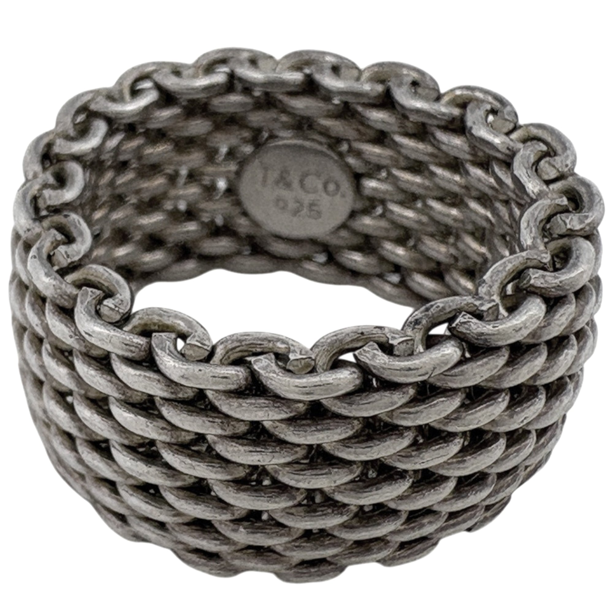 Tiffany Silver Silver 925 Band Ring (Pre-Owned)