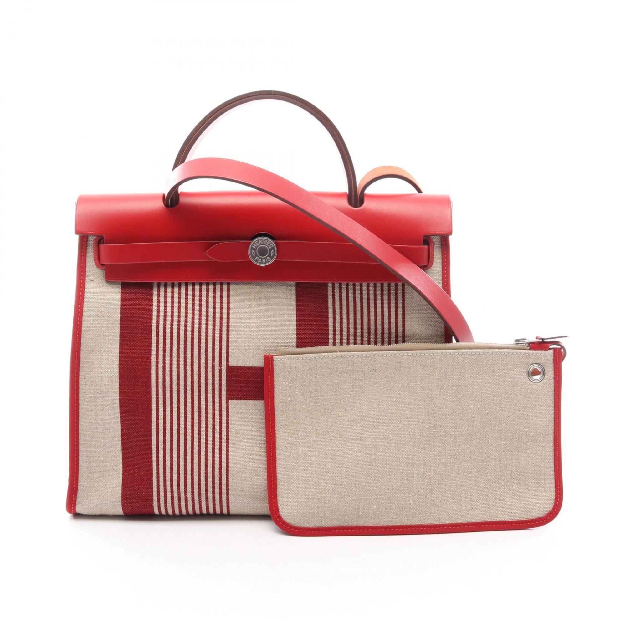 Hermes Beige Bordeaux Ficelle Handbag Pouch (Pre-Owned)