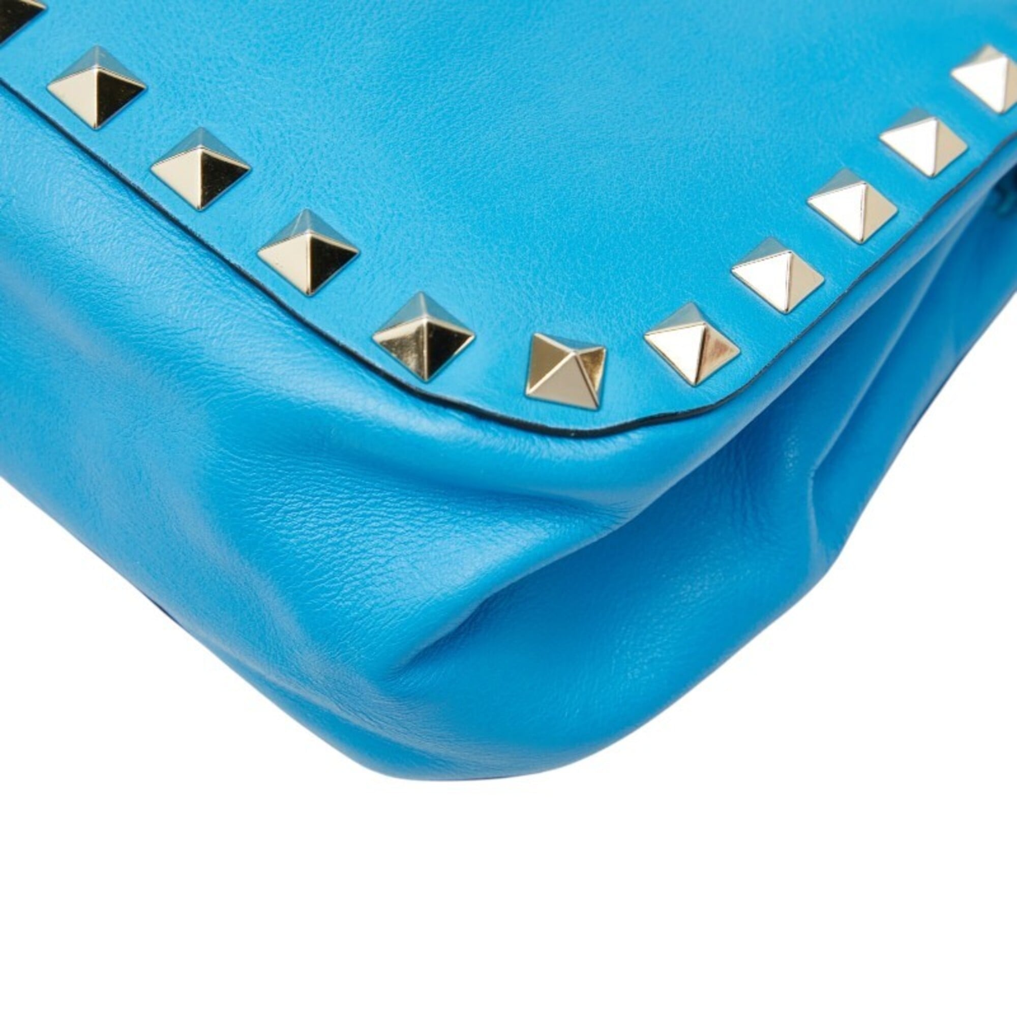 Valentino Blue Leather Shoulder Bag (Pre-Owned)