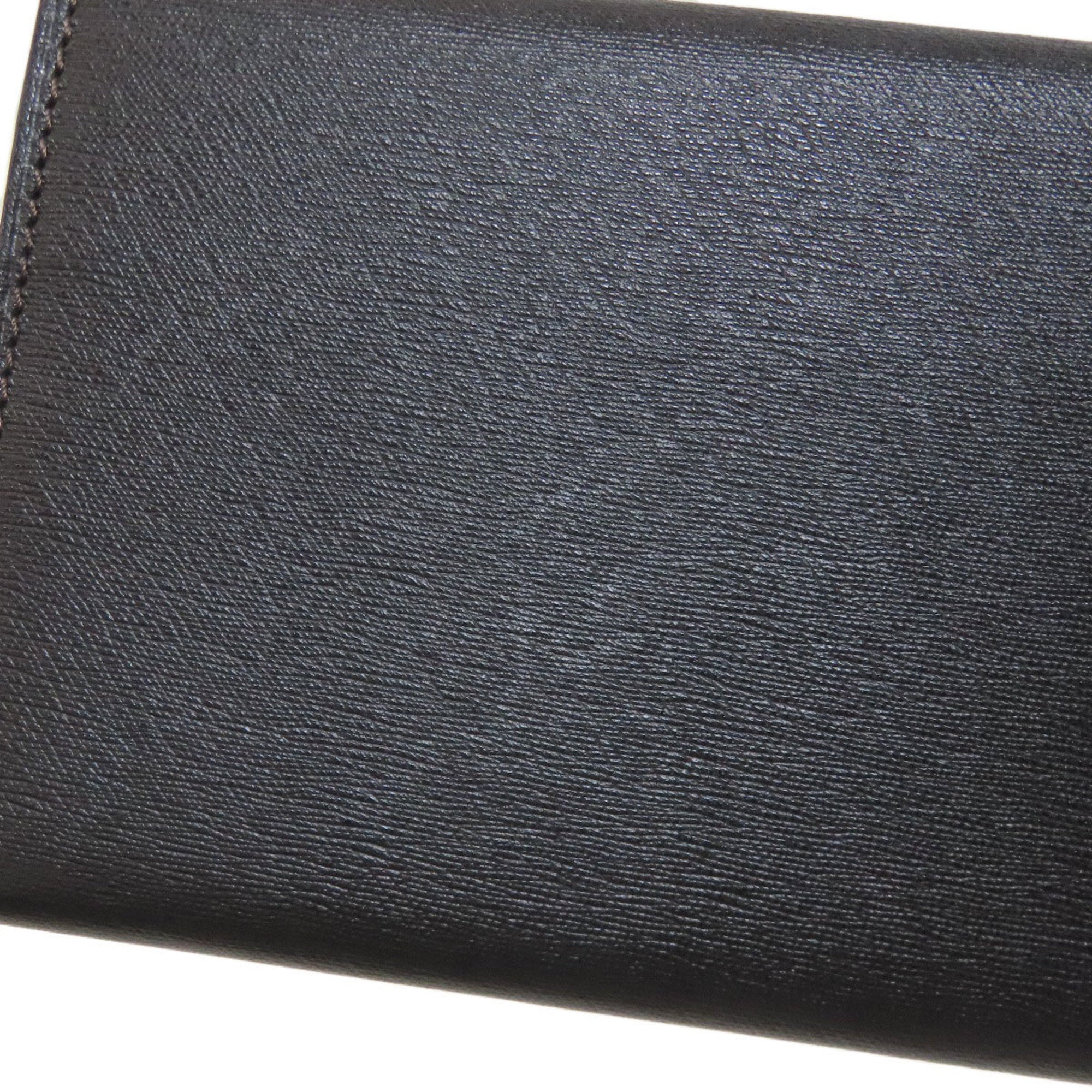 Dunhill Dark Brown Leather Long Wallet (Bi-Fold) (Pre-Owned)