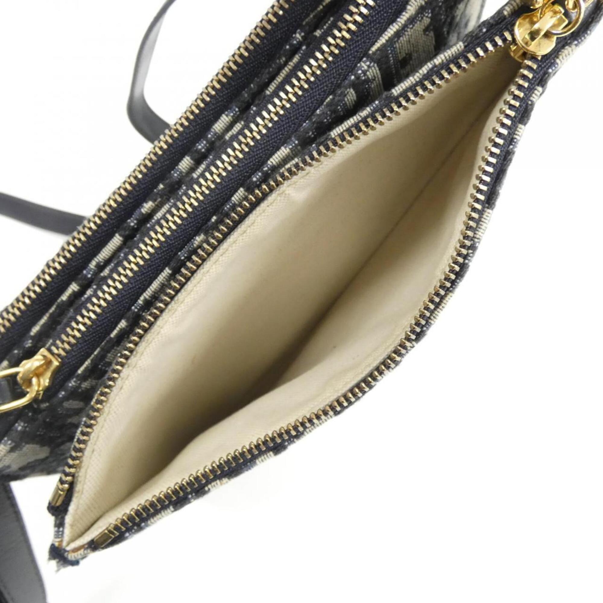 Christian Dior Blue Canvas Shoulder Bag (Pre-Owned)