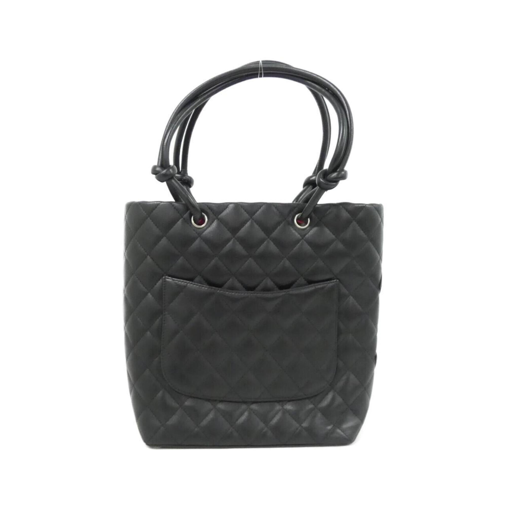 Chanel Ligne Cambon Black Leather Handbag (Pre-Owned)