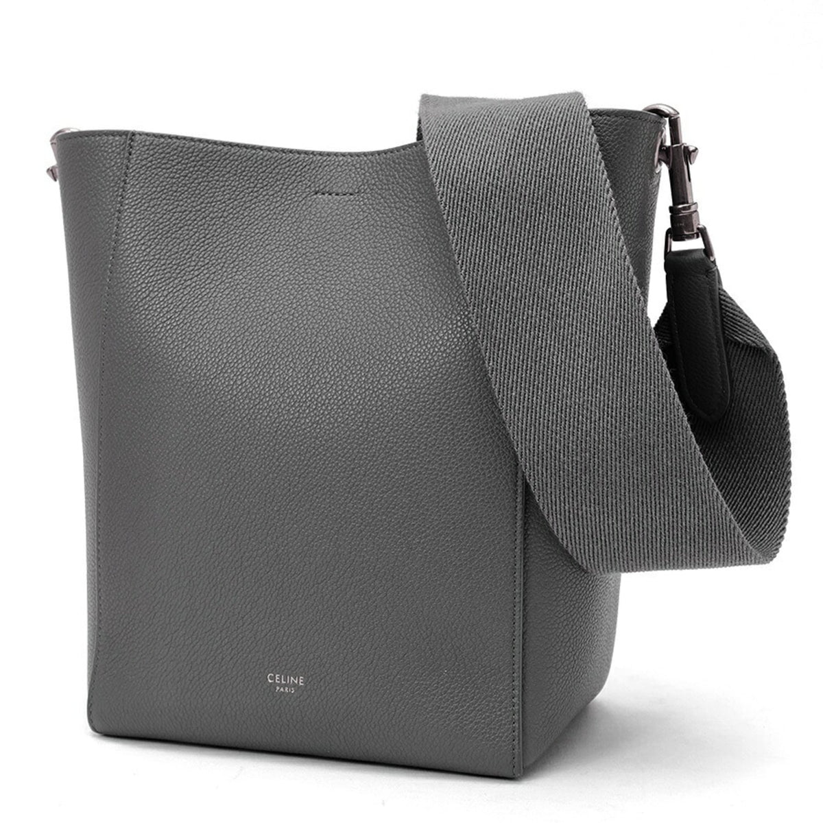 Celine Gray Leather Shoulder Bag (Pre-Owned)
