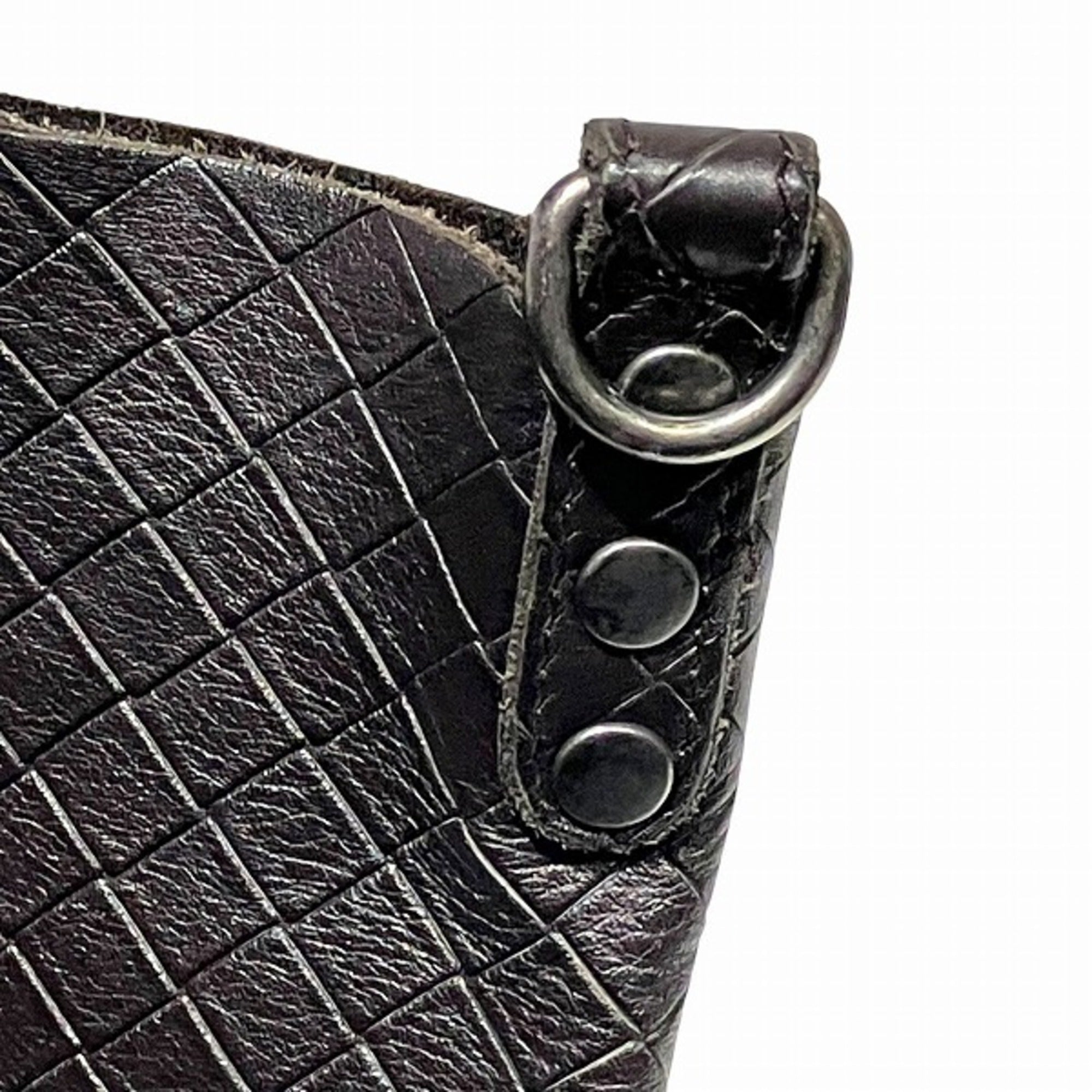 Bottega Veneta Dark Brown Leather Handbag Shoulder Bag (Pre-Owned)