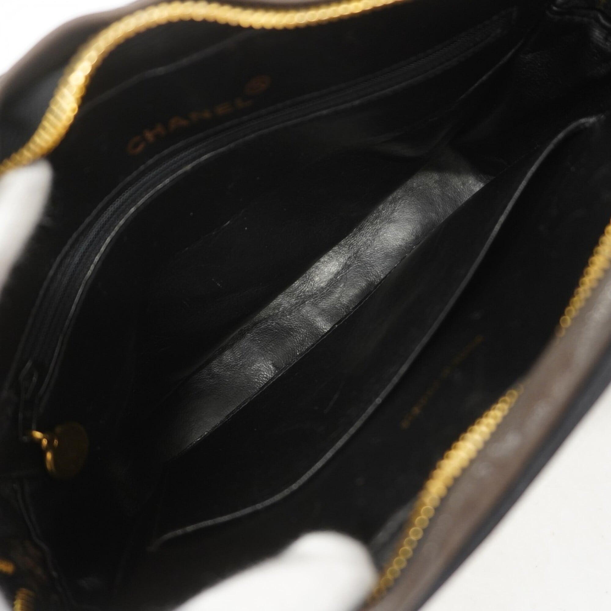 Chanel Black Satin Shoulder Bag (Pre-Owned)