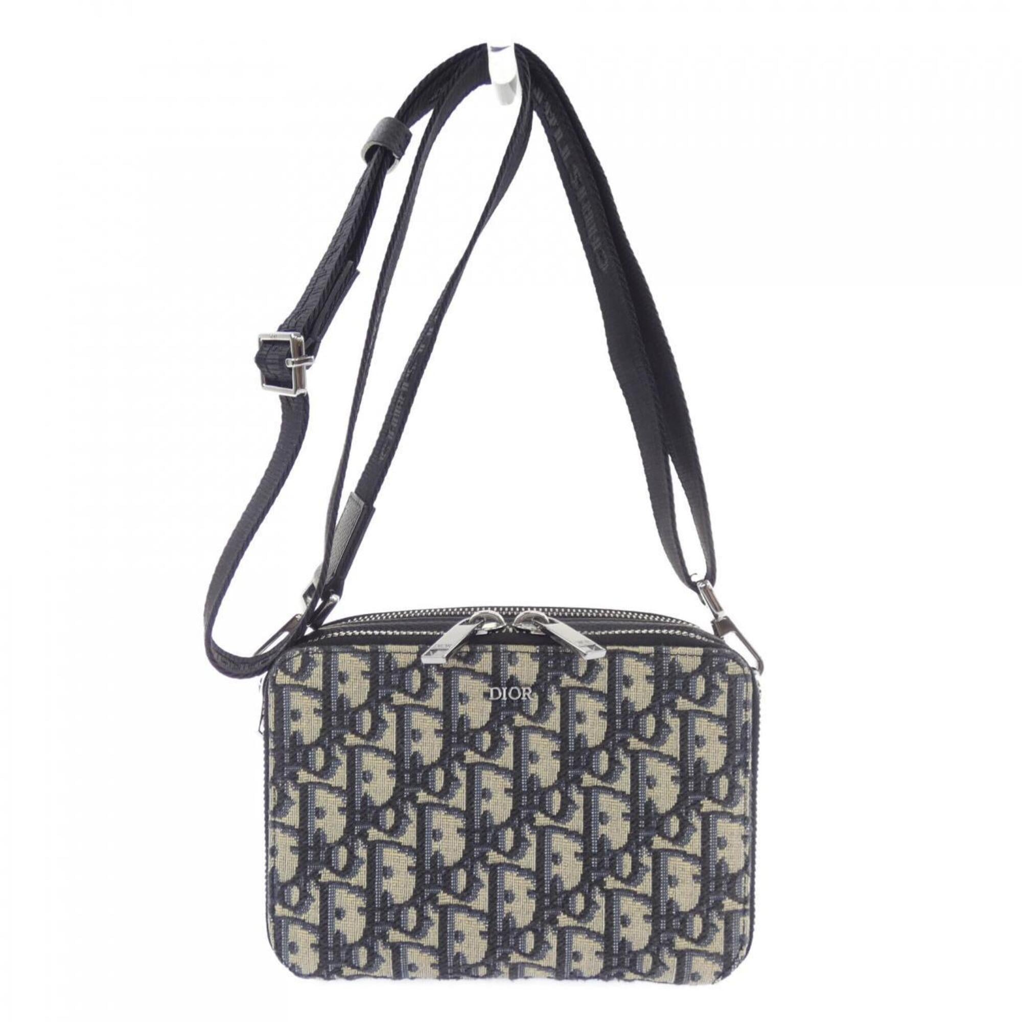 Christian Dior Beige Navy Handbag (Pre-Owned)