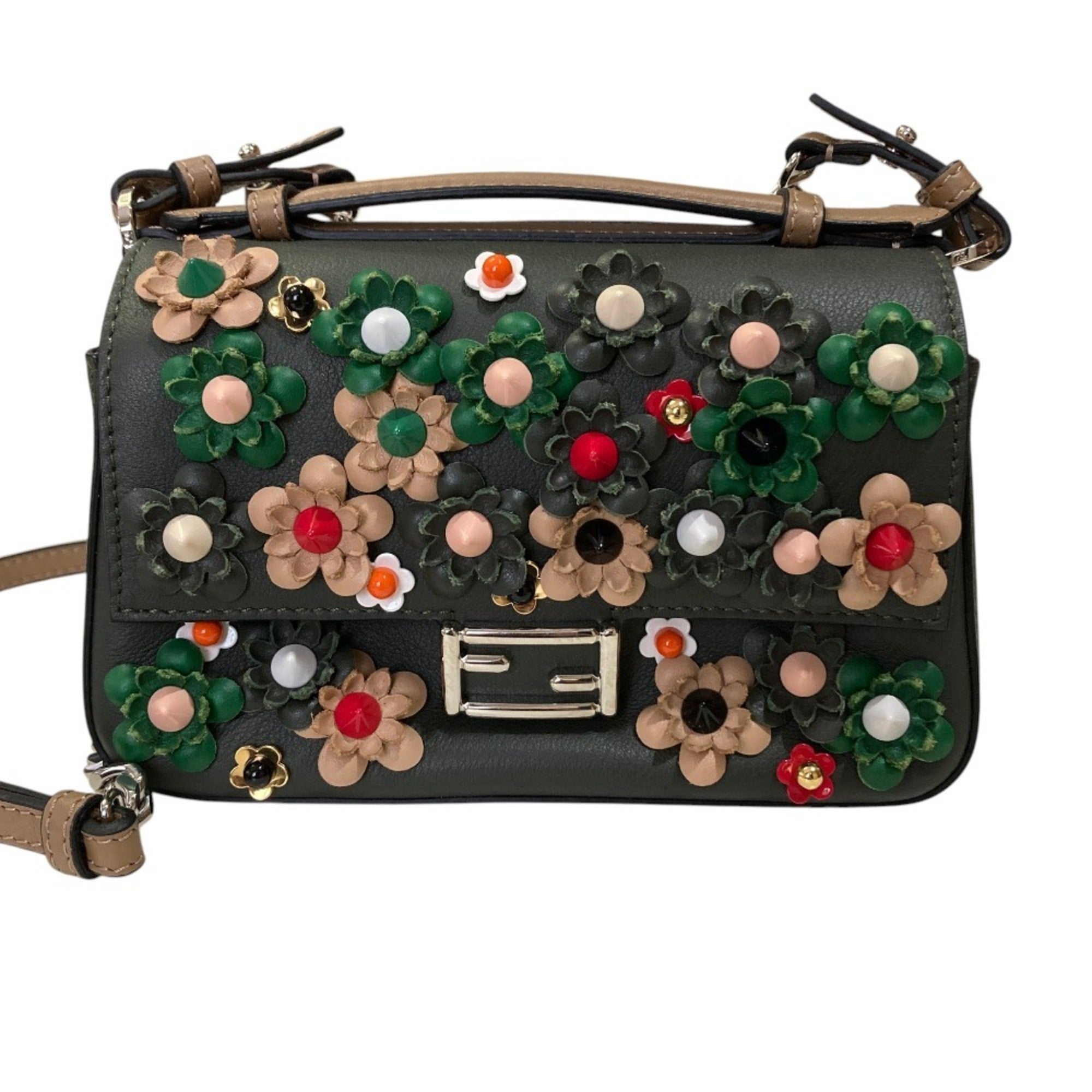 Fendi Khaki Shoulder Bag (Pre-Owned)