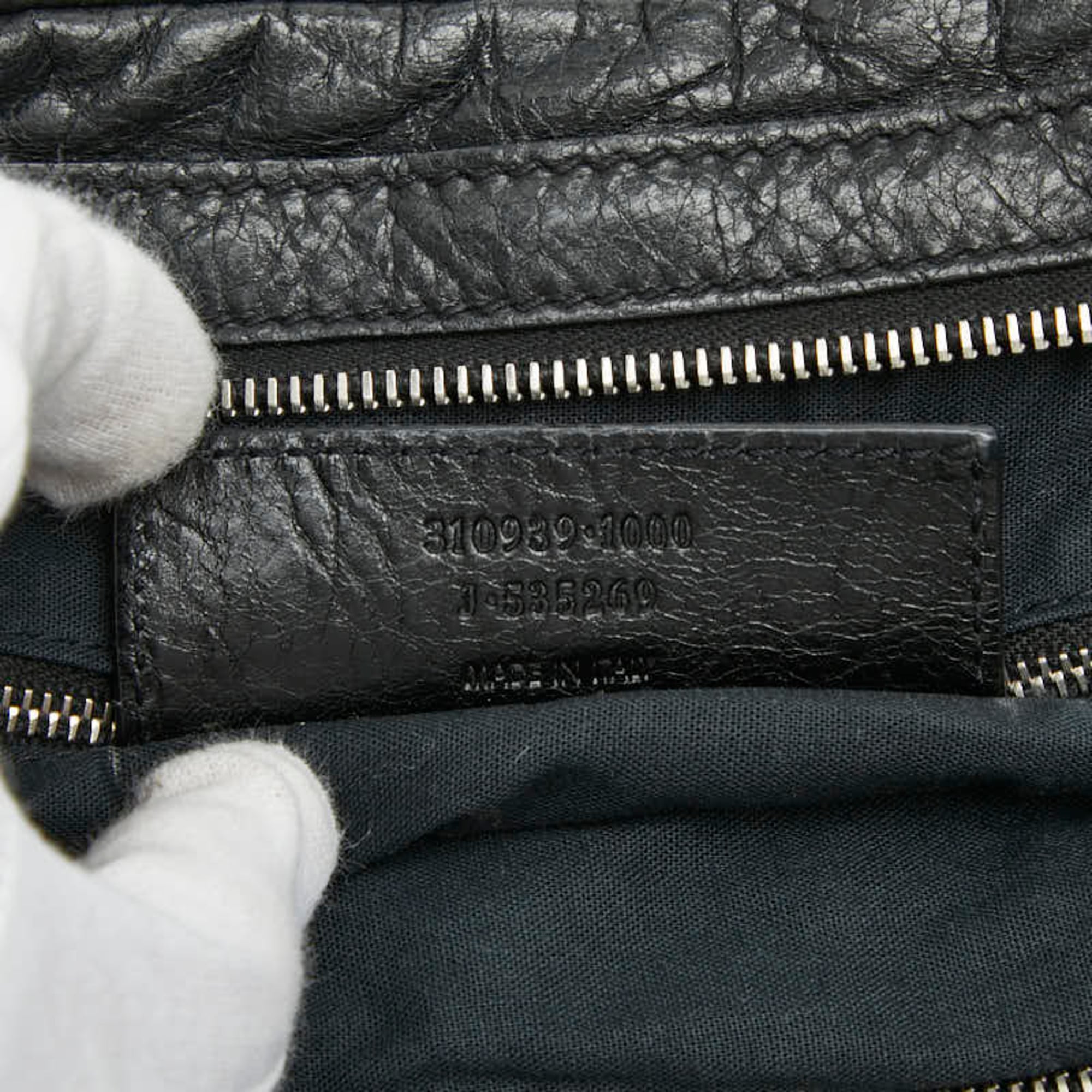 Balenciaga Black Leather Briefcase Shoulder Bag (Pre-Owned)
