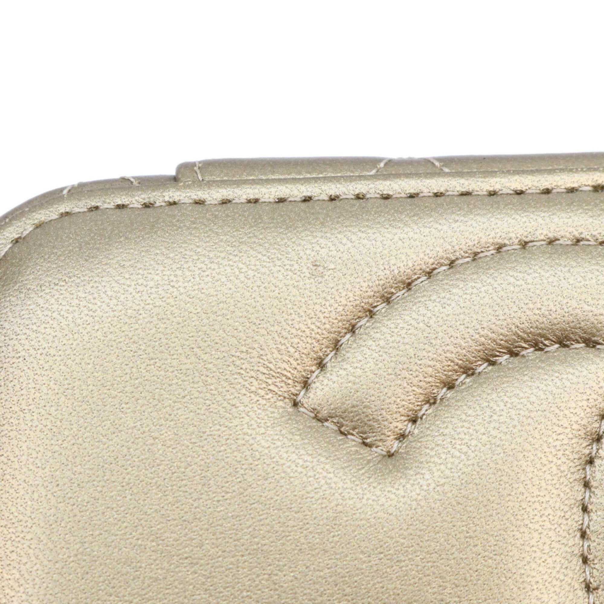 Chanel Gold Leather Shoulder Bag (Pre-Owned)