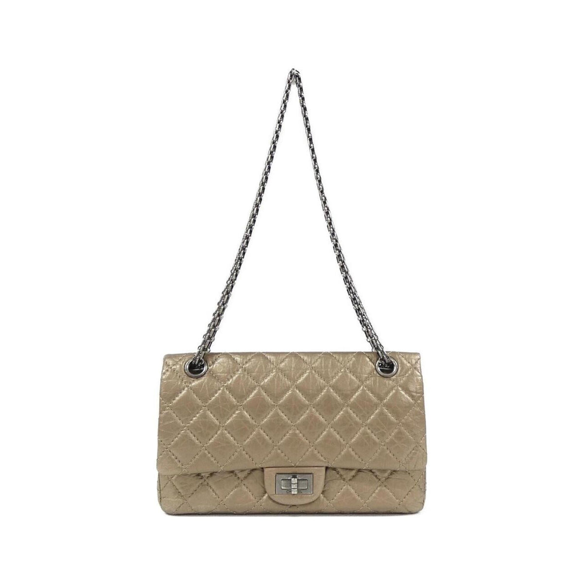 Chanel Beige Gold Gold Leather Shoulder Bag (Pre-Owned)