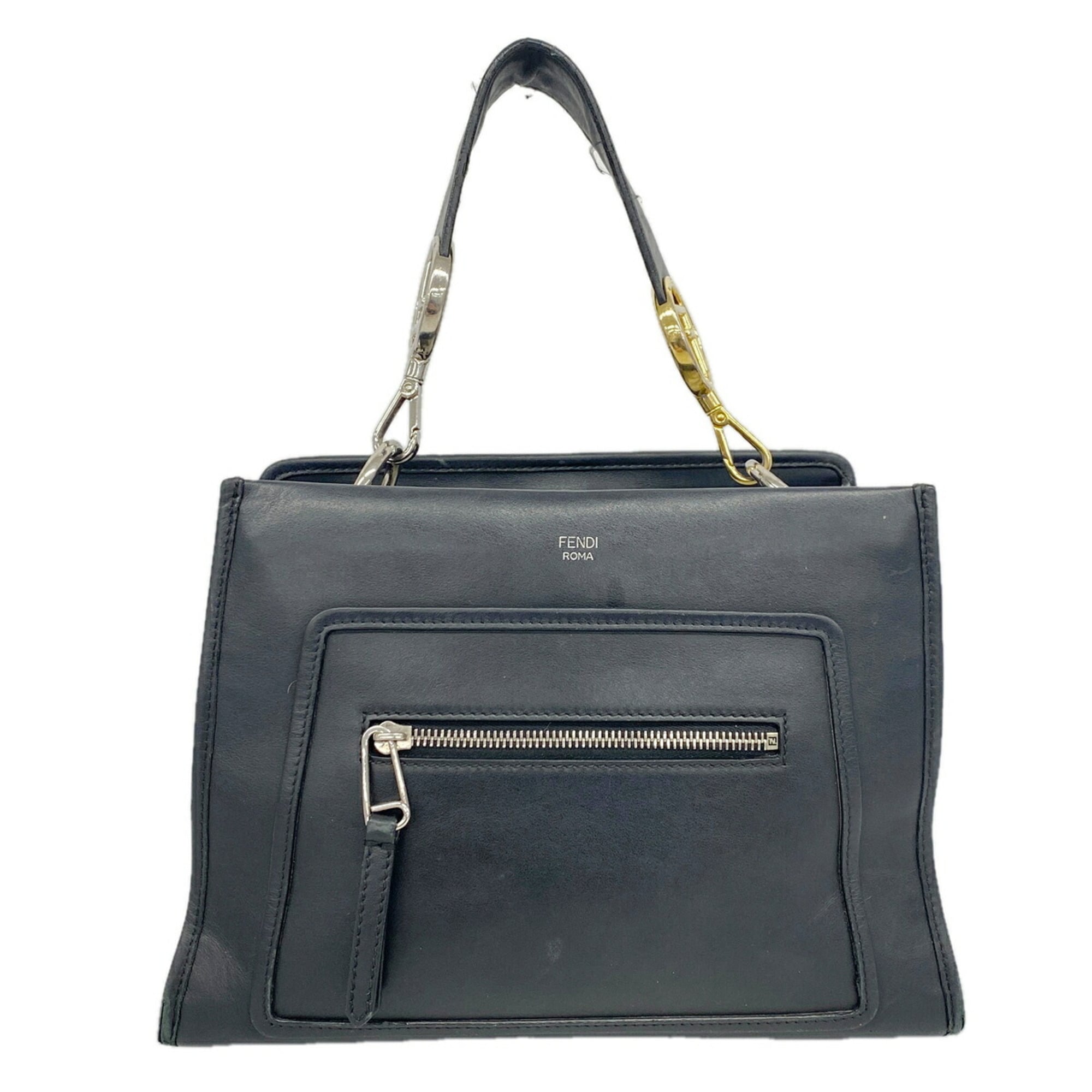 Fendi Black Leather Handbag (Pre-Owned)