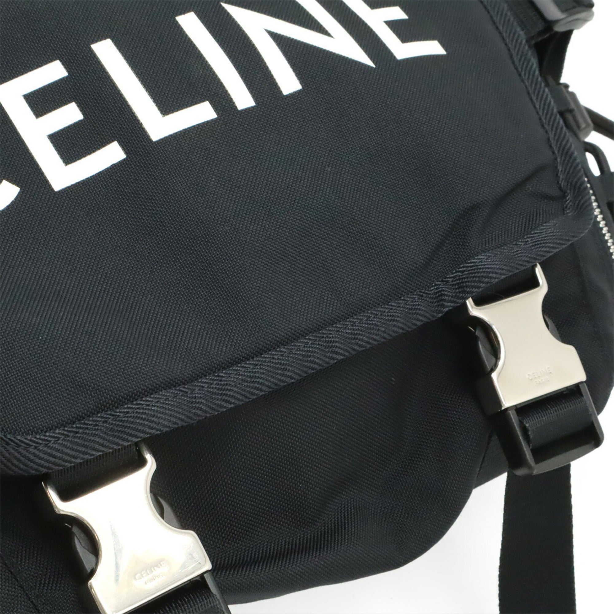 Celine Black White Nylon Handbag Shoulder Bag Sling Bag (Pre-Owned)