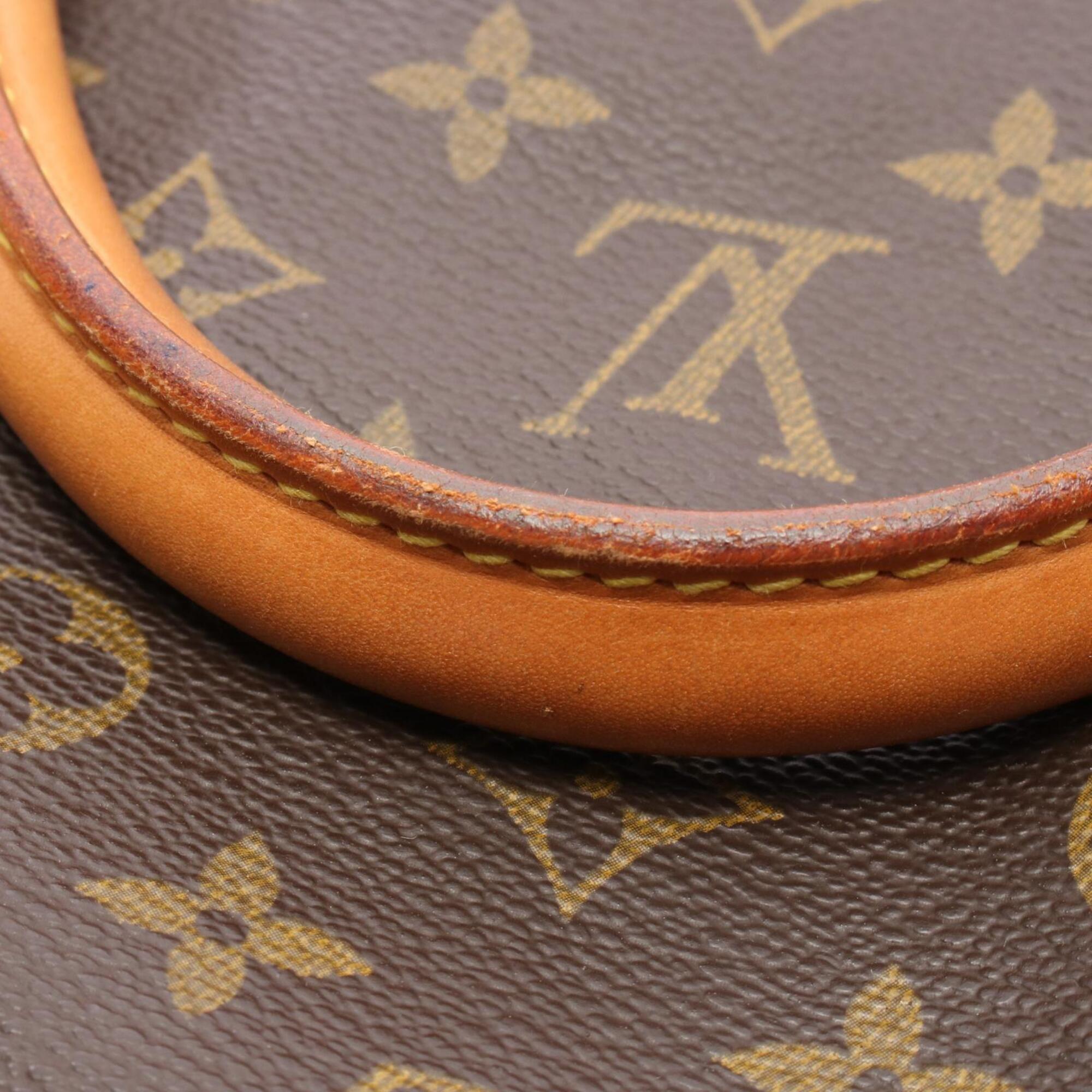 Louis Vuitton Brown Coated Canvas Leather Boston Bag Handbag (Pre-Owned)