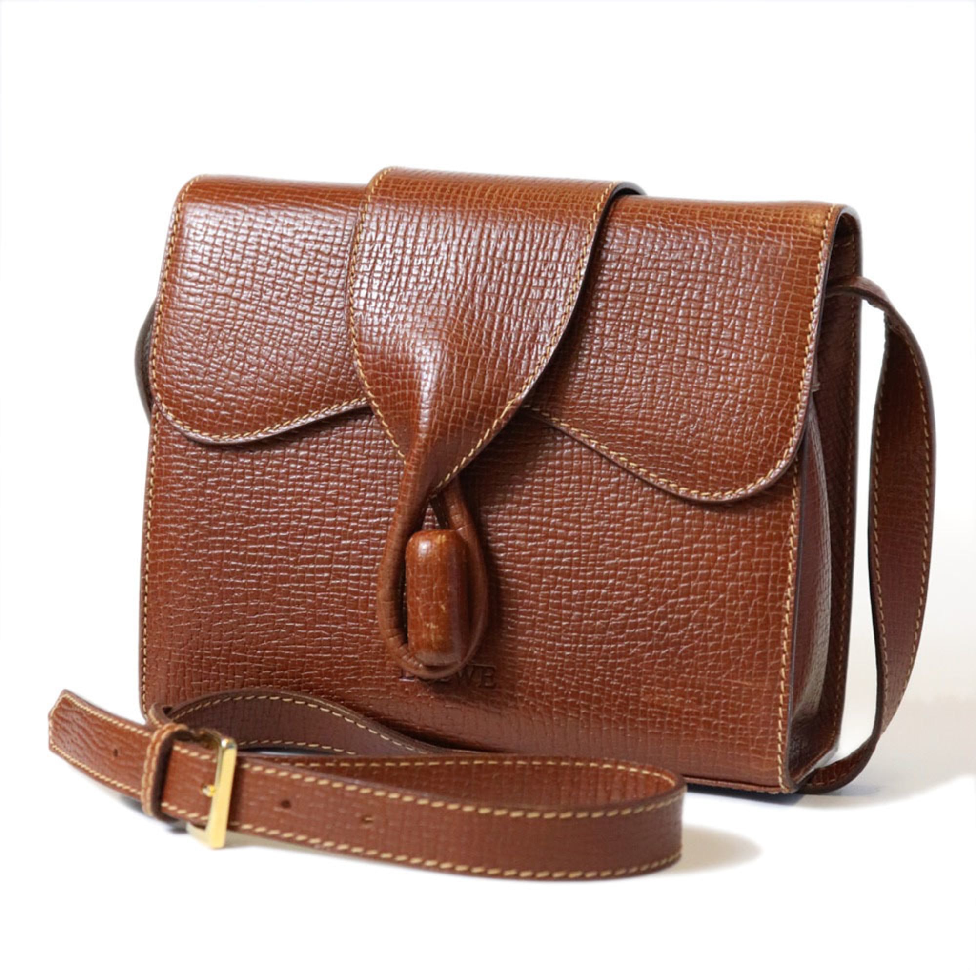Loewe Brown Leather Shoulder Bag (Pre-Owned)