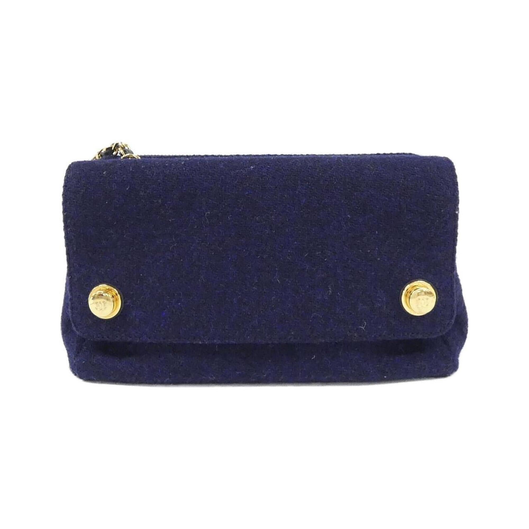 Chanel Multi-Color Navy Tweed Shoulder Bag (Pre-Owned)