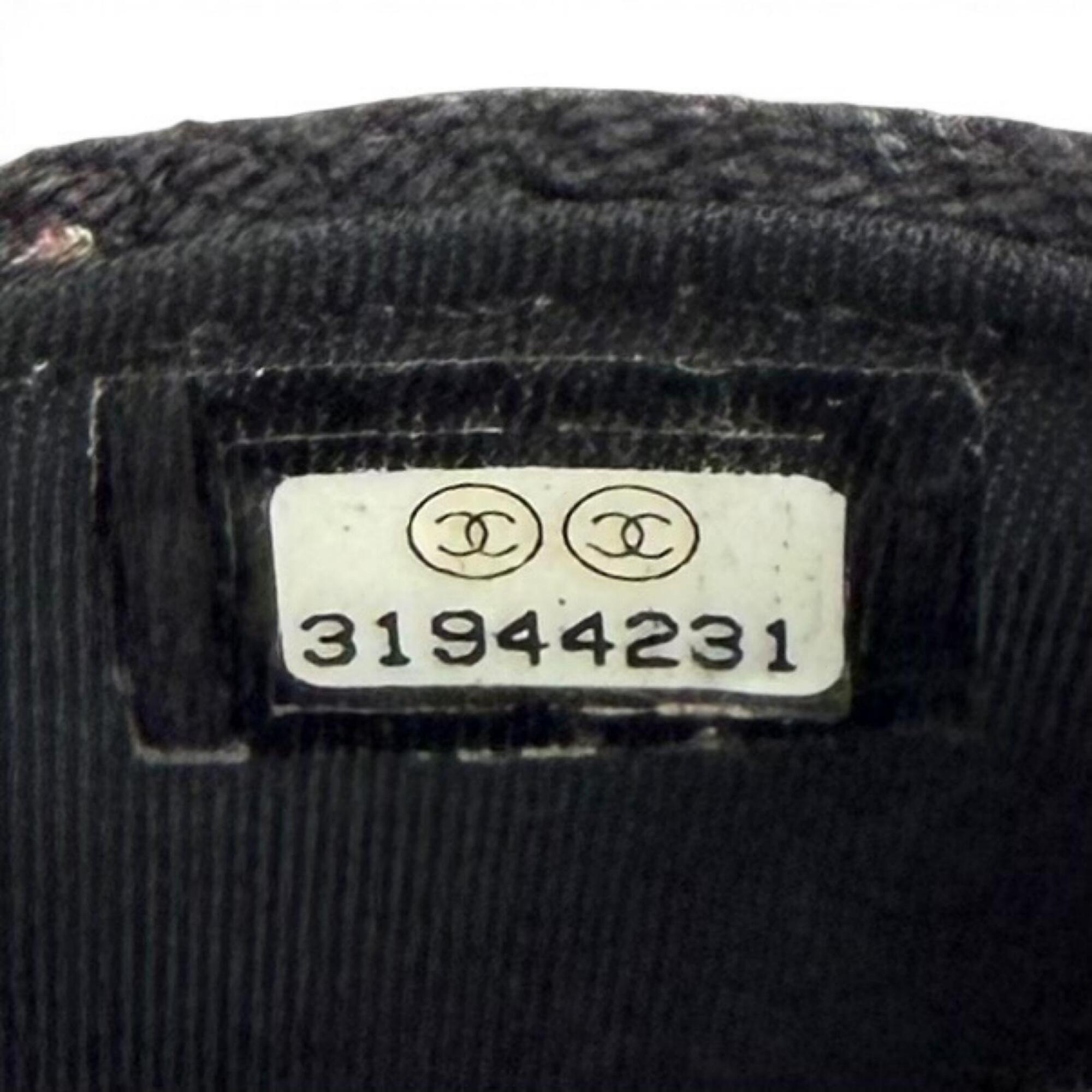 Chanel Black Multi-Color Denim Leather Shoulder Bag (Pre-Owned)