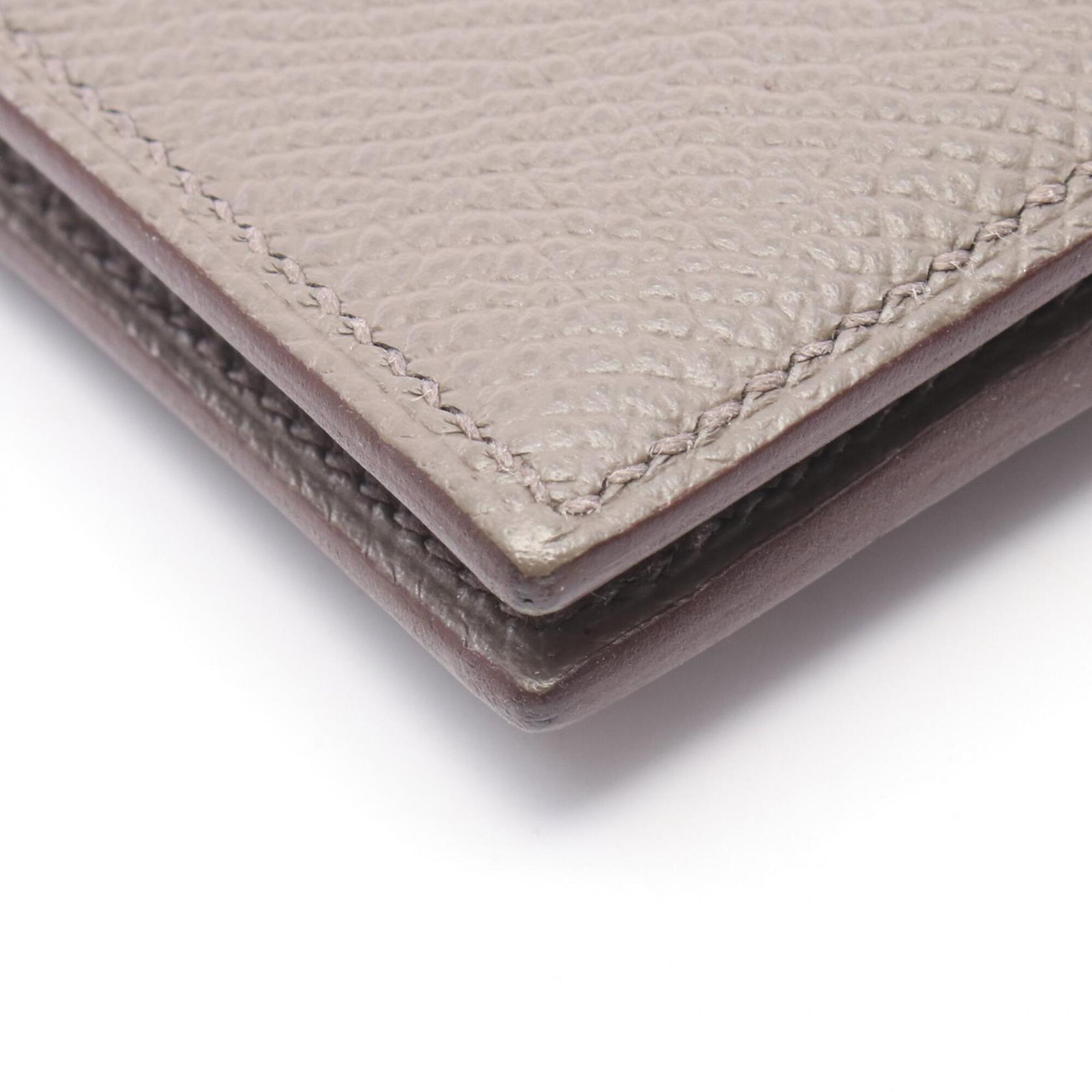 Hermes Beige Etain Leather Wallet (Bi-Fold) (Pre-Owned)