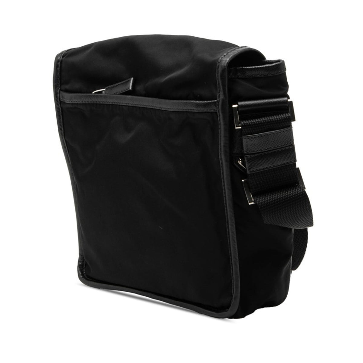 Prada Black Nylon Leather Shoulder Bag (Pre-Owned)