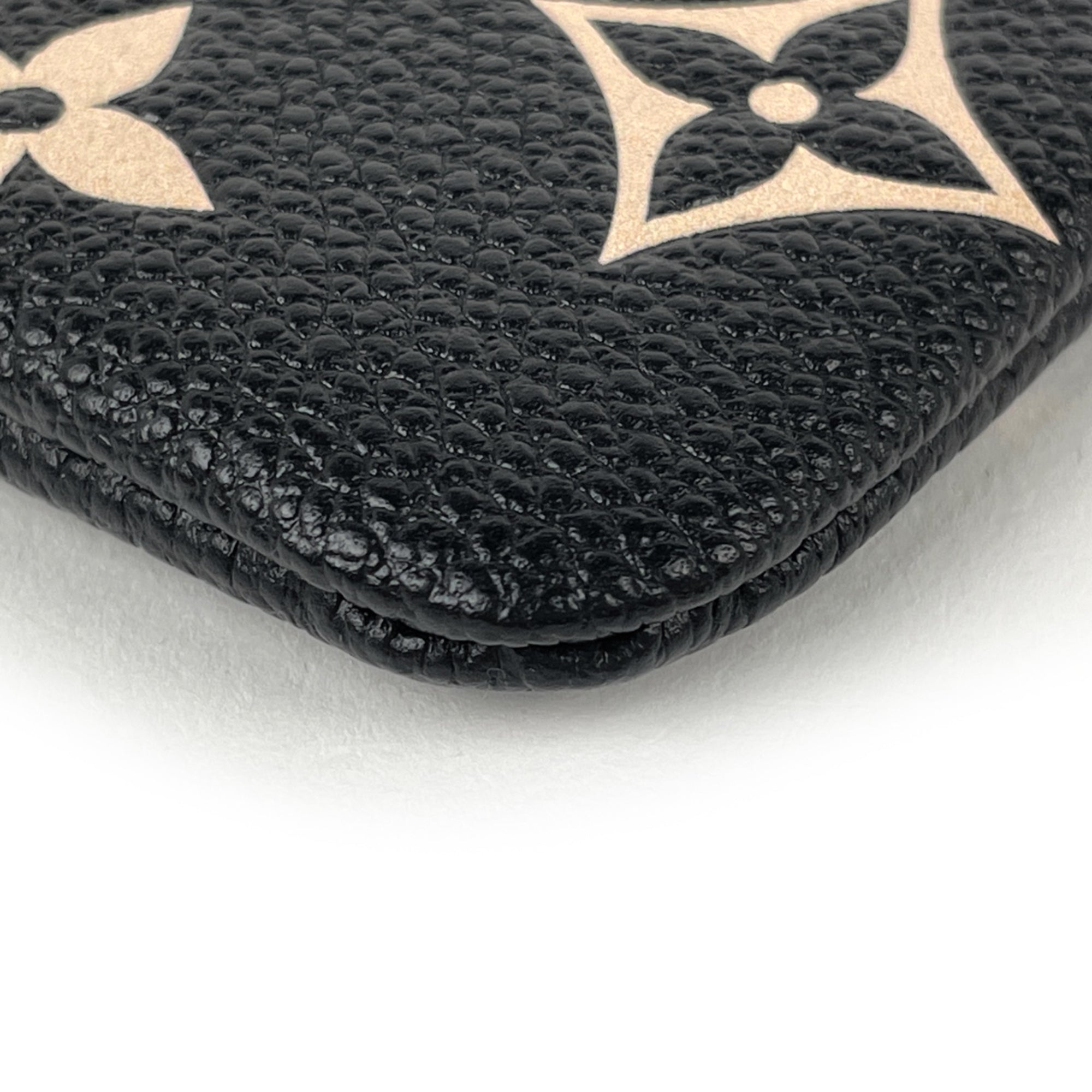 Louis Vuitton Beige Black Noir Monogram Empreinte Coin Purse/Coin Case (Pre-Owned)