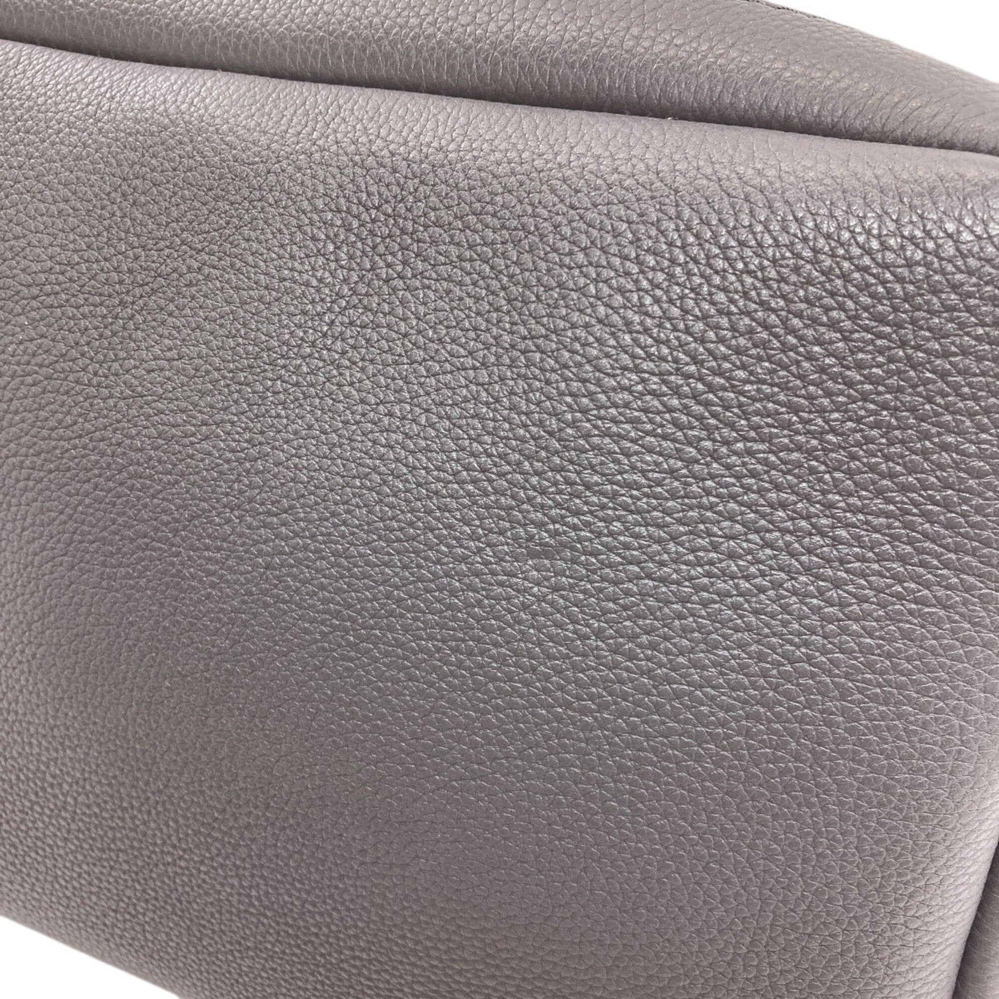 Loewe Gray Leather Messenger Bag Shoulder Bag (Pre-Owned)