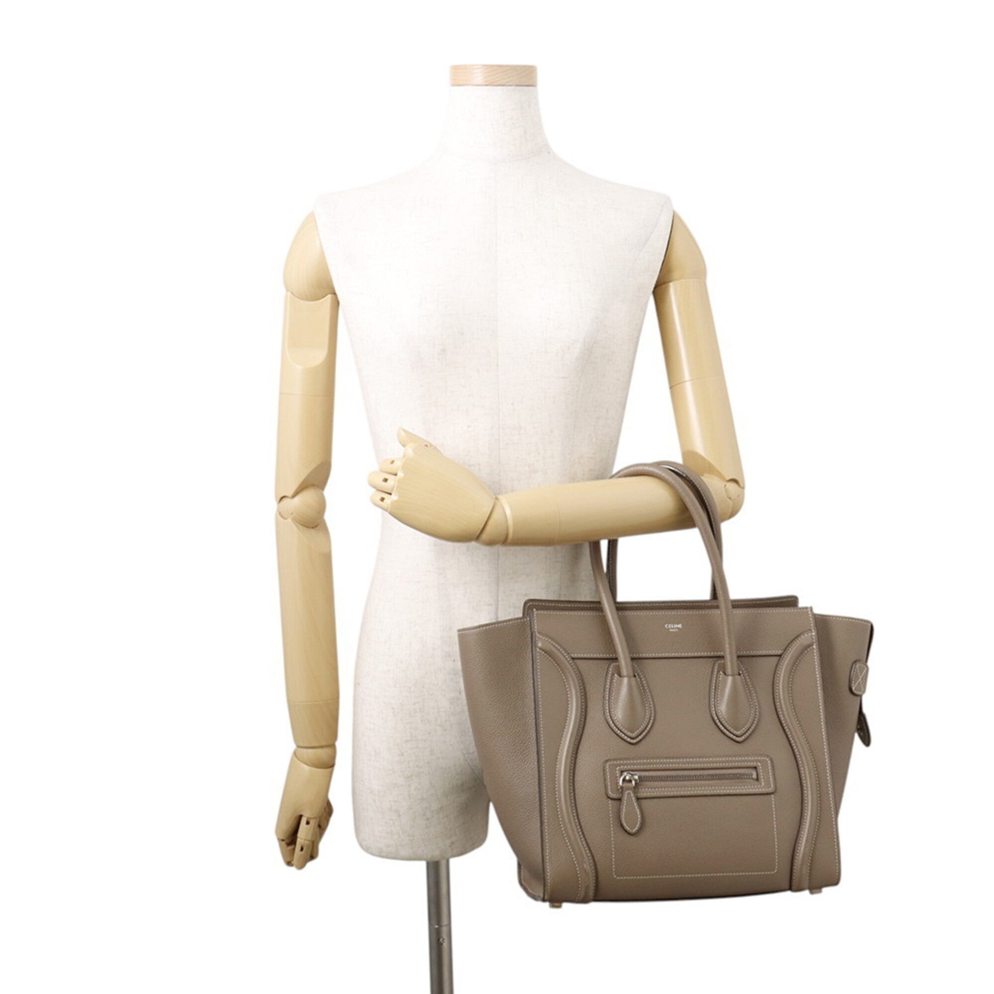 Celine Grayish Leather Handbag (Pre-Owned)