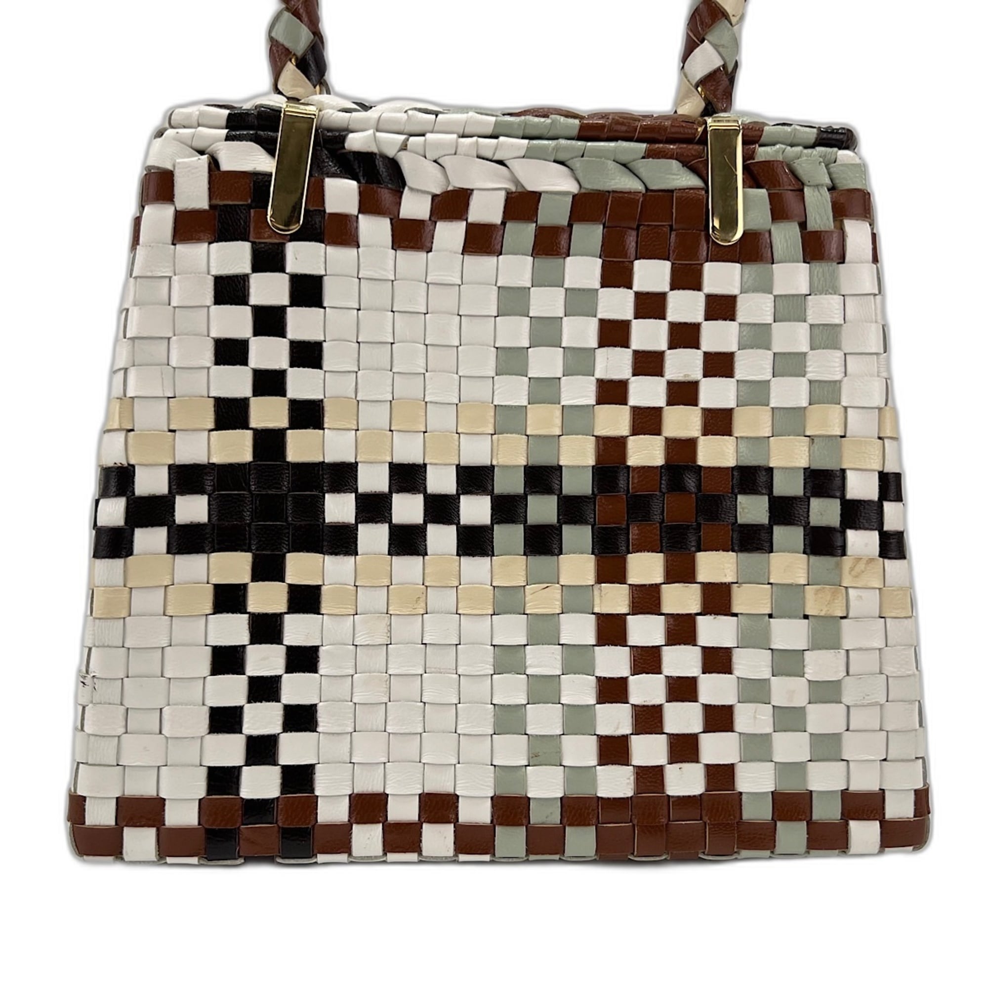Salvatore Ferragamo Gancini Multi-Color Leather Handbag (Pre-Owned)