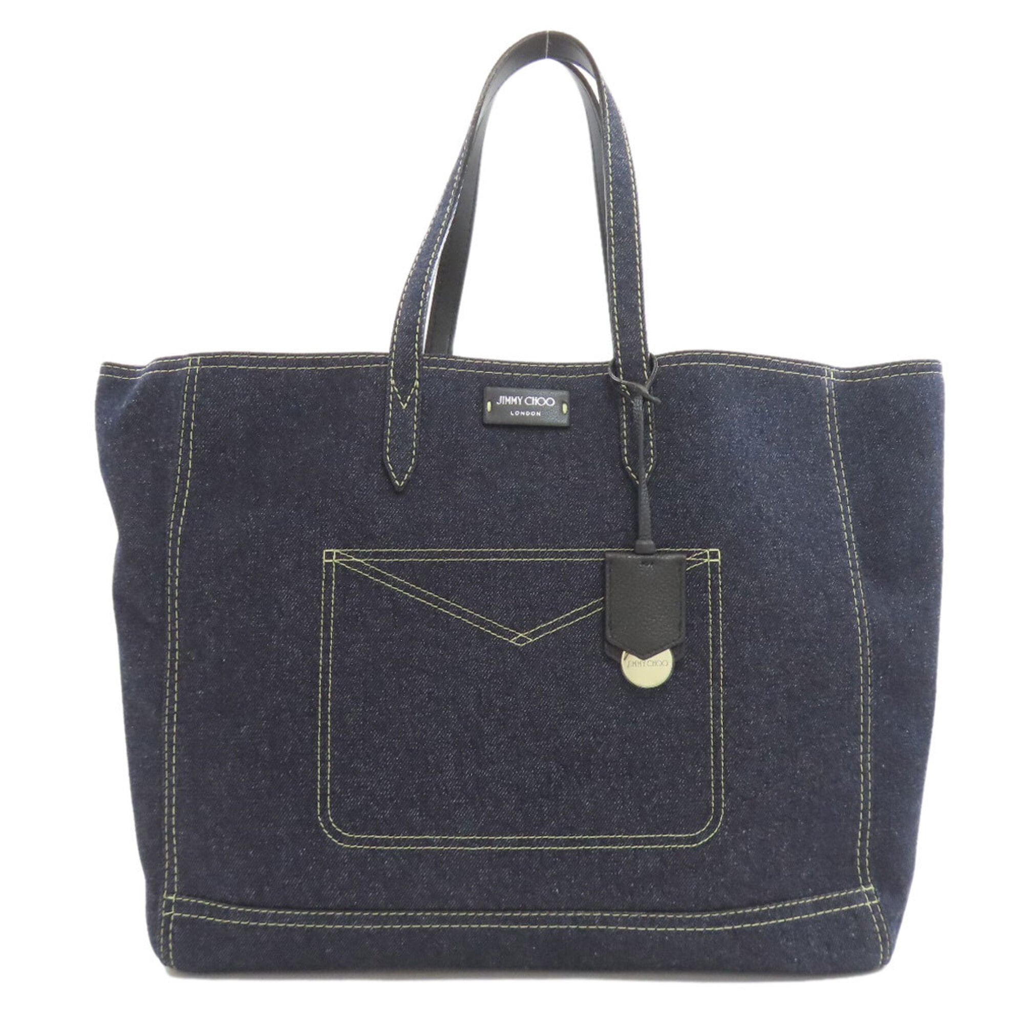 Jimmy Choo Blue Navy Denim Tote Bag (Pre-Owned)