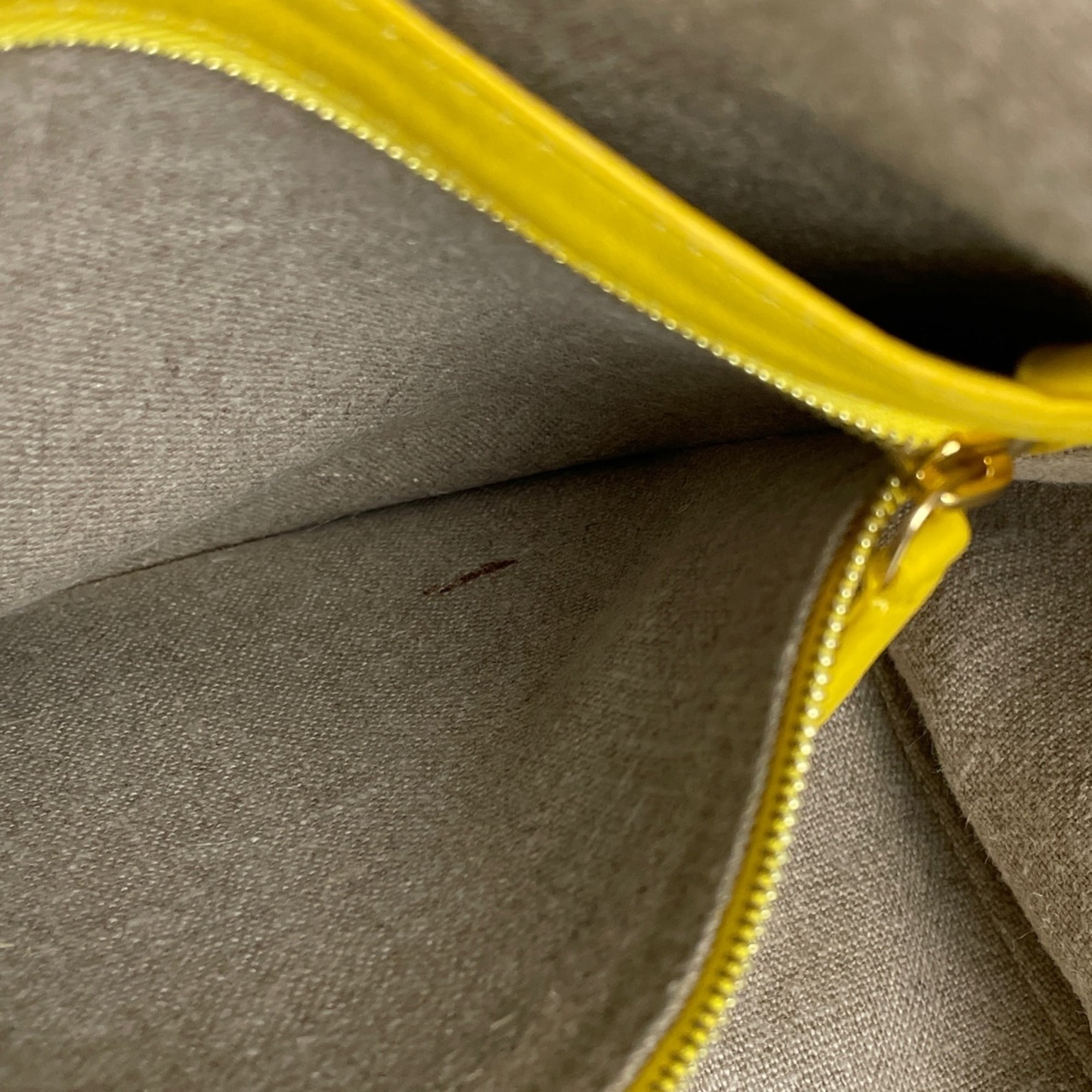 Celine Yellow Leather Shoulder Bag Tote Bag (Pre-Owned)
