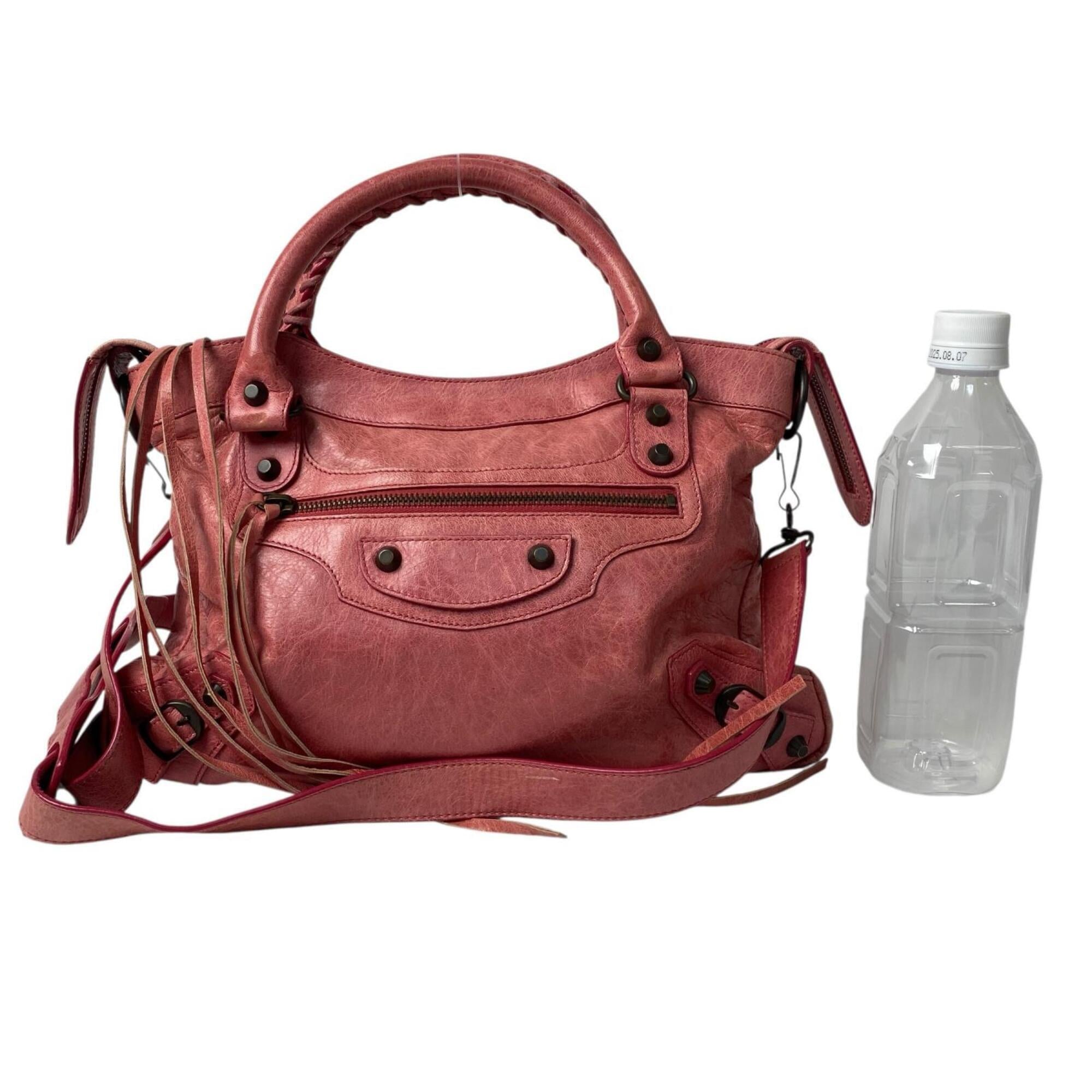 Balenciaga Pink Leather Handbag Shoulder Bag (Pre-Owned)