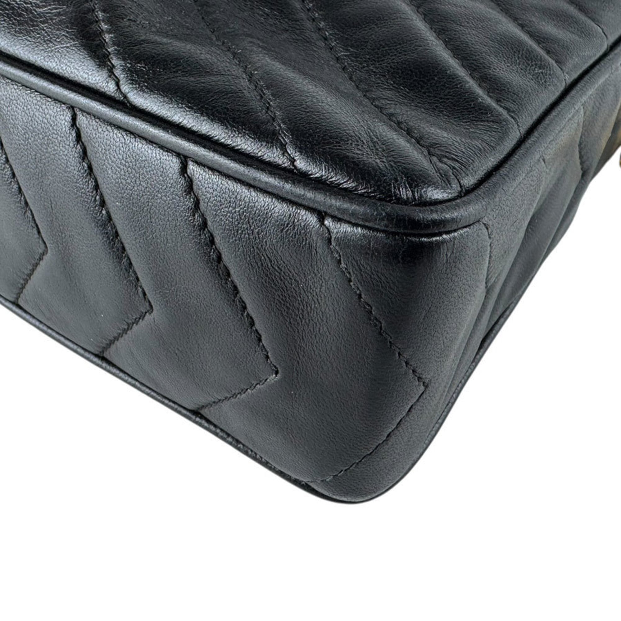 Chanel Black Leather Shoulder Bag (Pre-Owned)
