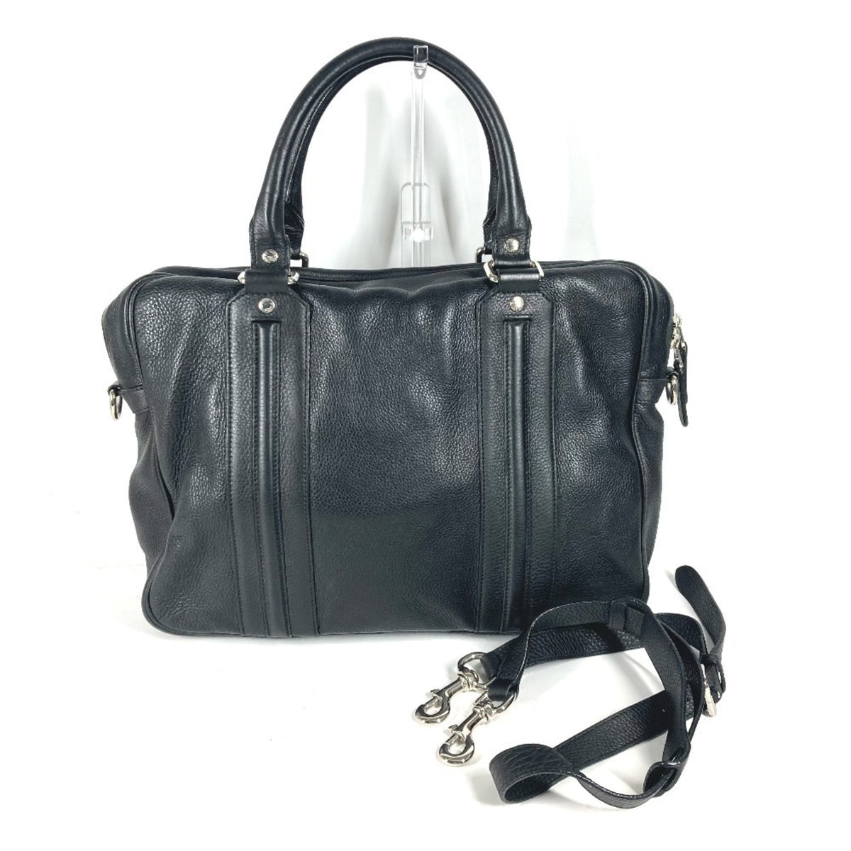 Gucci Black Leather Handbag Shoulder Bag (Pre-Owned)