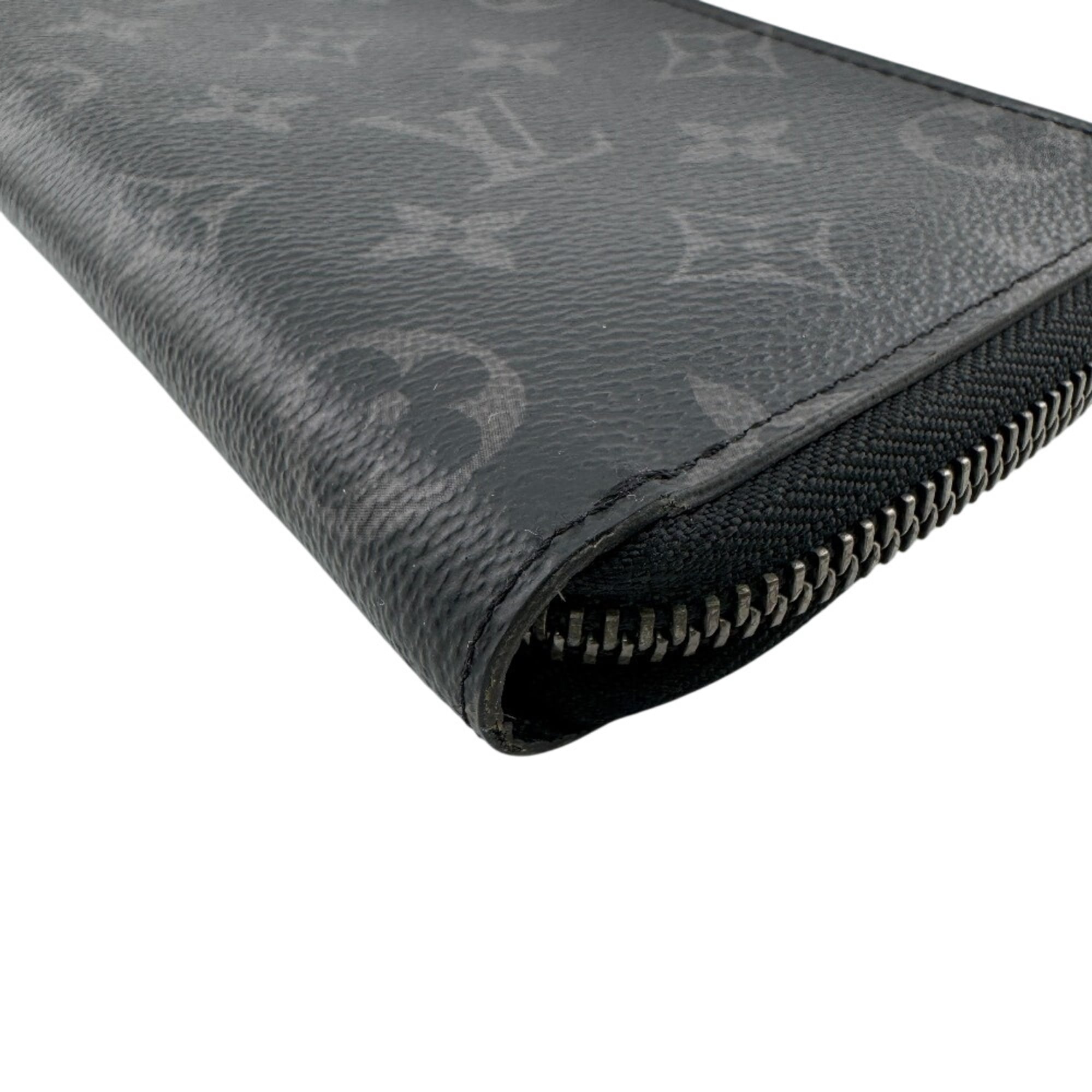 Louis Vuitton Black Leather Long Wallet (Bi-Fold) (Pre-Owned)