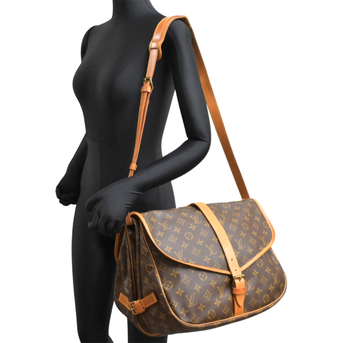 Louis Vuitton Brown Monogram Shoulder Bag (Pre-Owned)