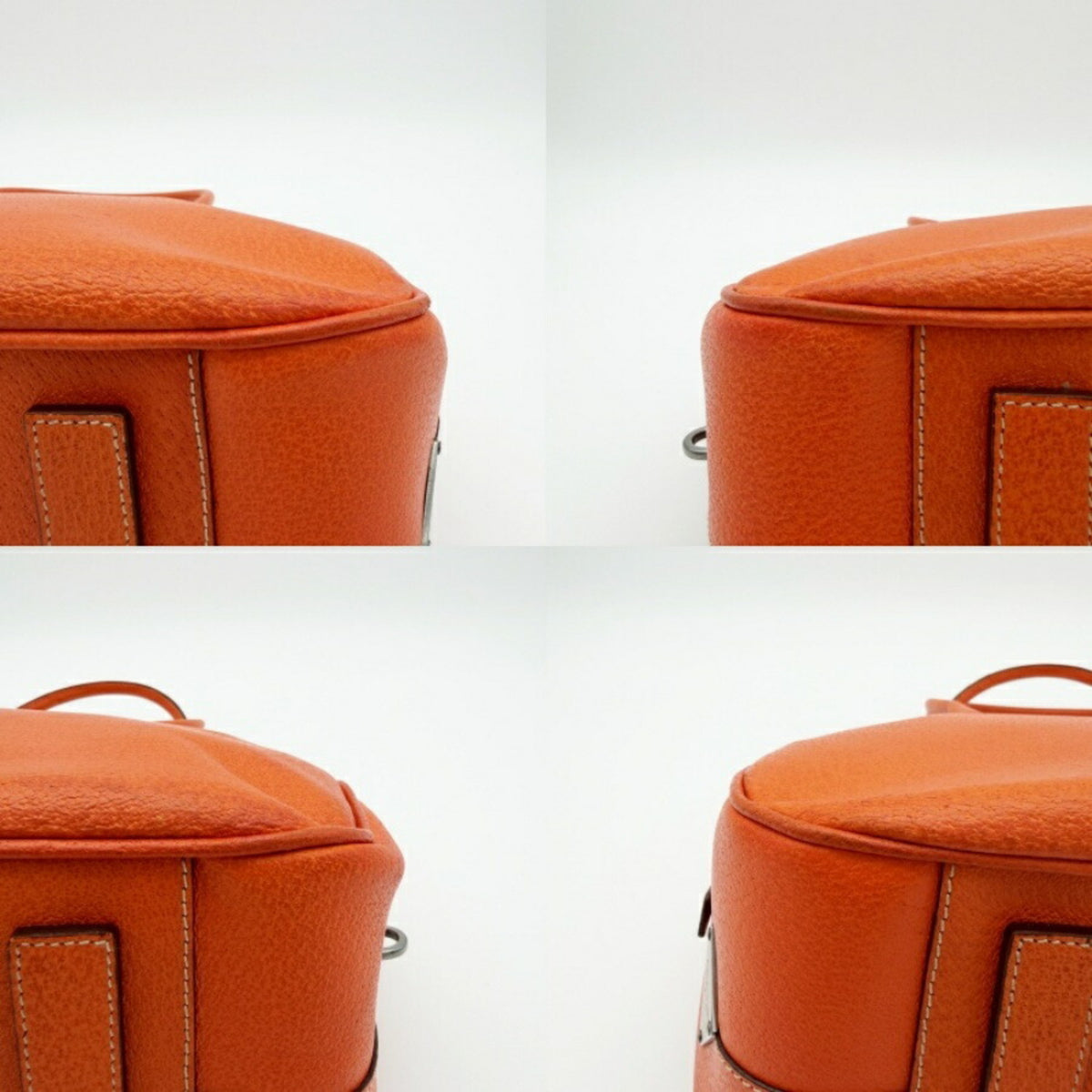 Prada Orange Leather Boston Bag (Pre-Owned)