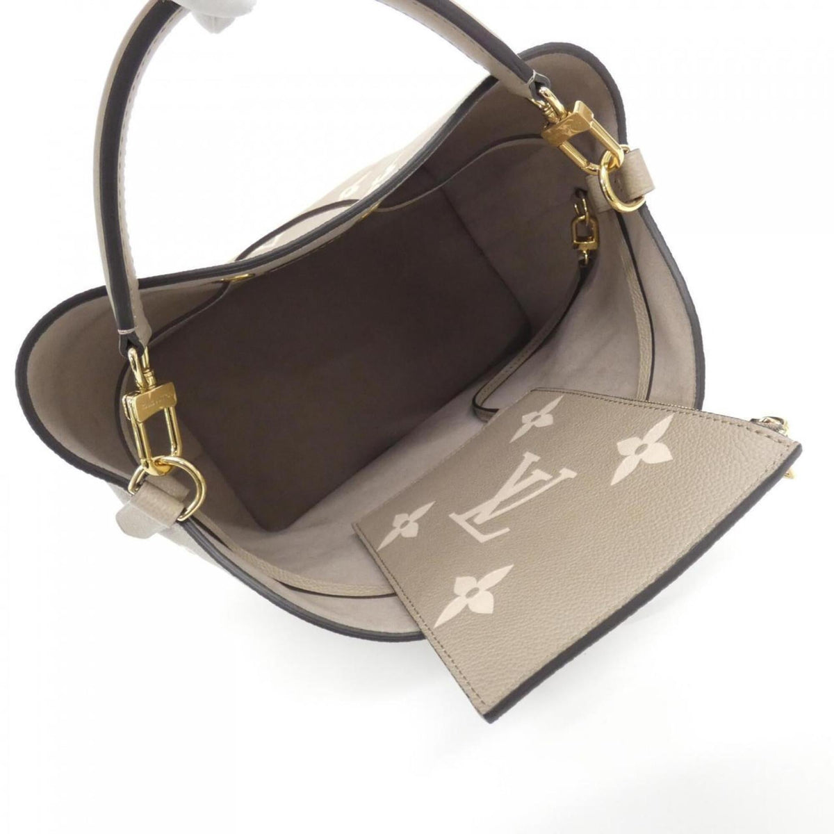 Louis Vuitton Monogram Empreinte Bicolor Cream Tourterelle Monogram Empreinte Shoulder Bag (Pre-Owned)