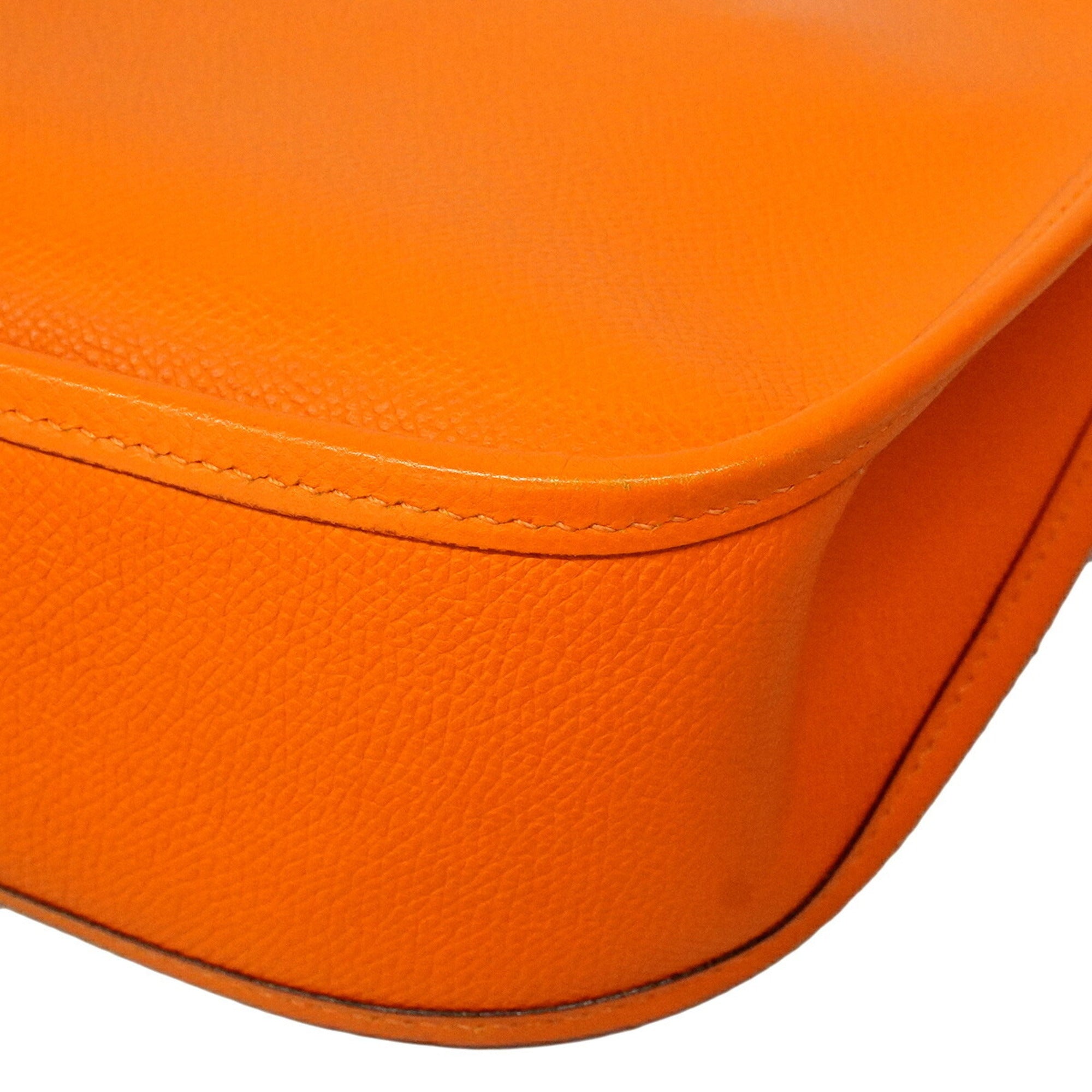 Hermes Orange Leather Shoulder Bag (Pre-Owned)