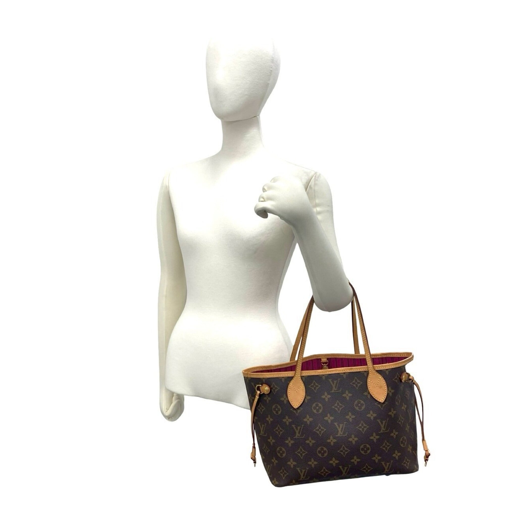 Louis Vuitton Brown Leather Pvc Handbag Tote Bag (Pre-Owned)