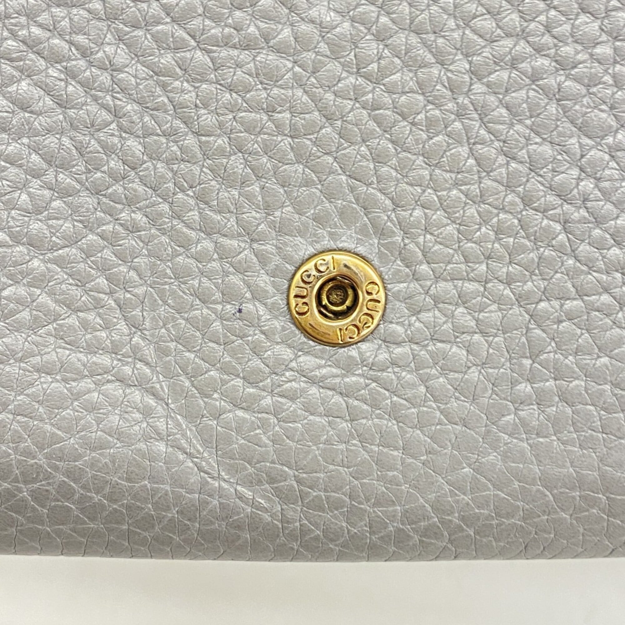 Gucci Gray Leather Long Wallet (Bi-Fold) (Pre-Owned)