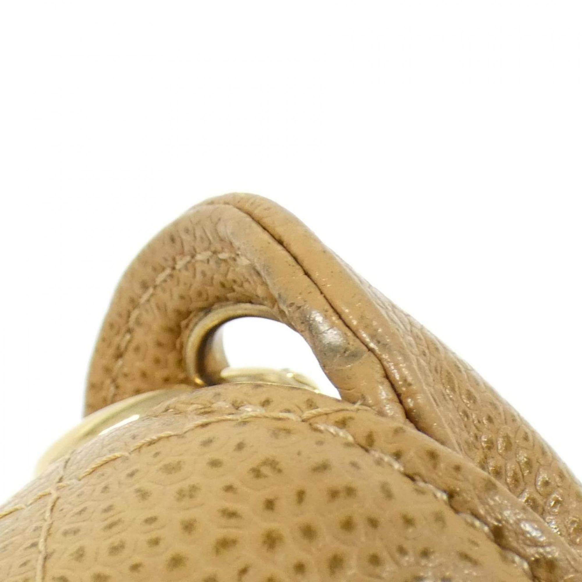 Chanel Beige Grained Calfskin Shoulder Bag (Pre-Owned)