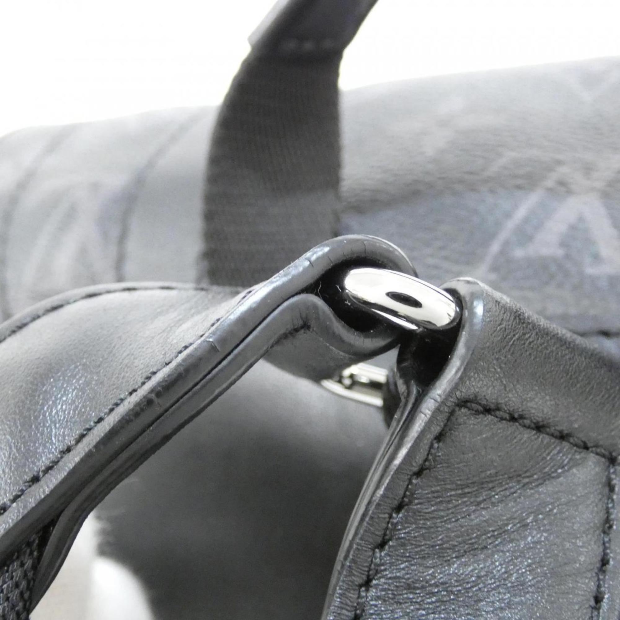 Louis Vuitton Black Coated Canvas Backpack (Pre-Owned)