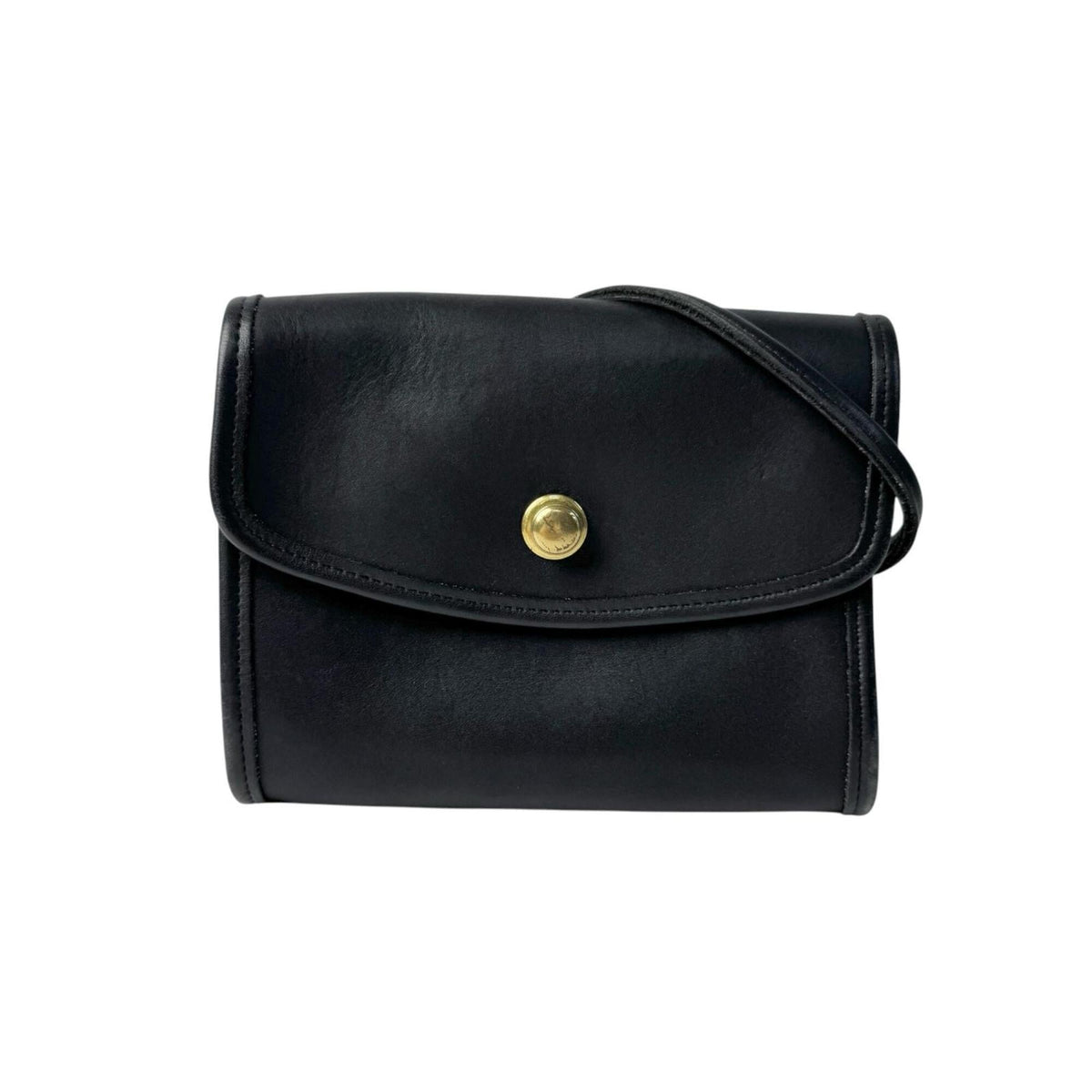 Coach Black Leather Shoulder Bag (Pre-Owned)