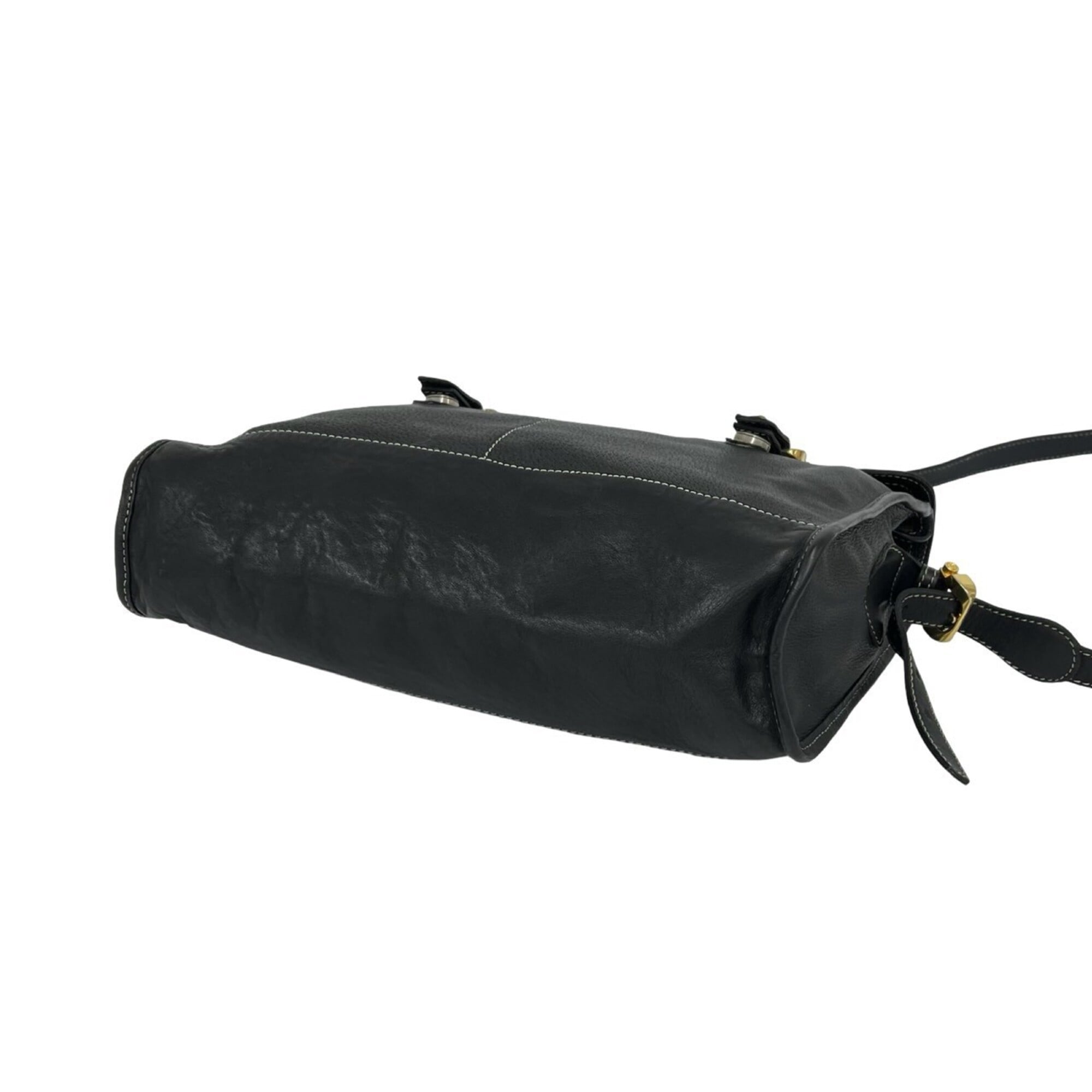 Loewe Black Leather Pochette Shoulder Bag (Pre-Owned)