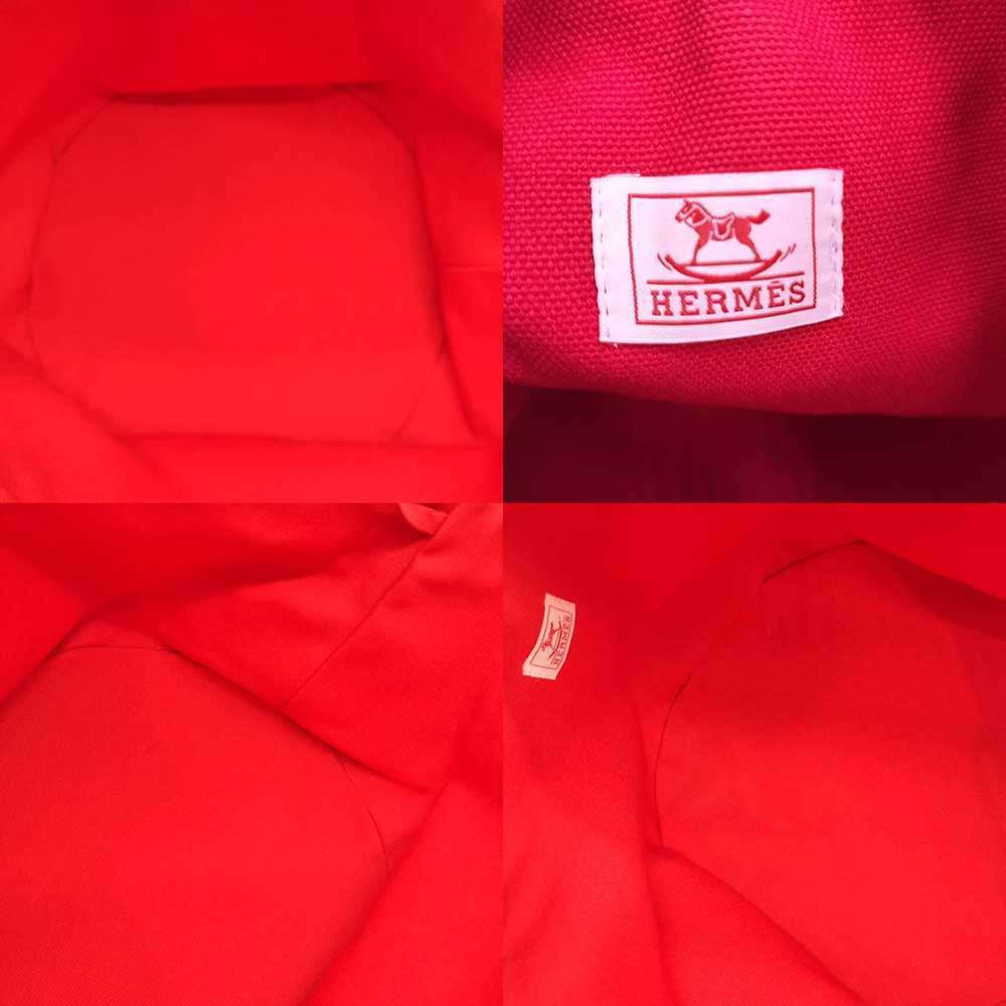 Hermes Orange Canvas Tote Bag (Pre-Owned)