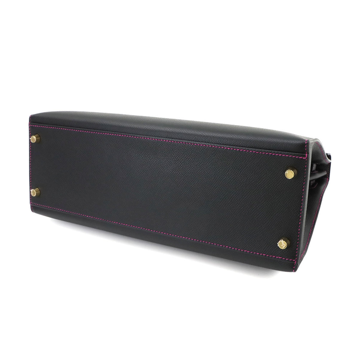 Hermes Black Pink Epsom Leather Handbag (Pre-Owned)