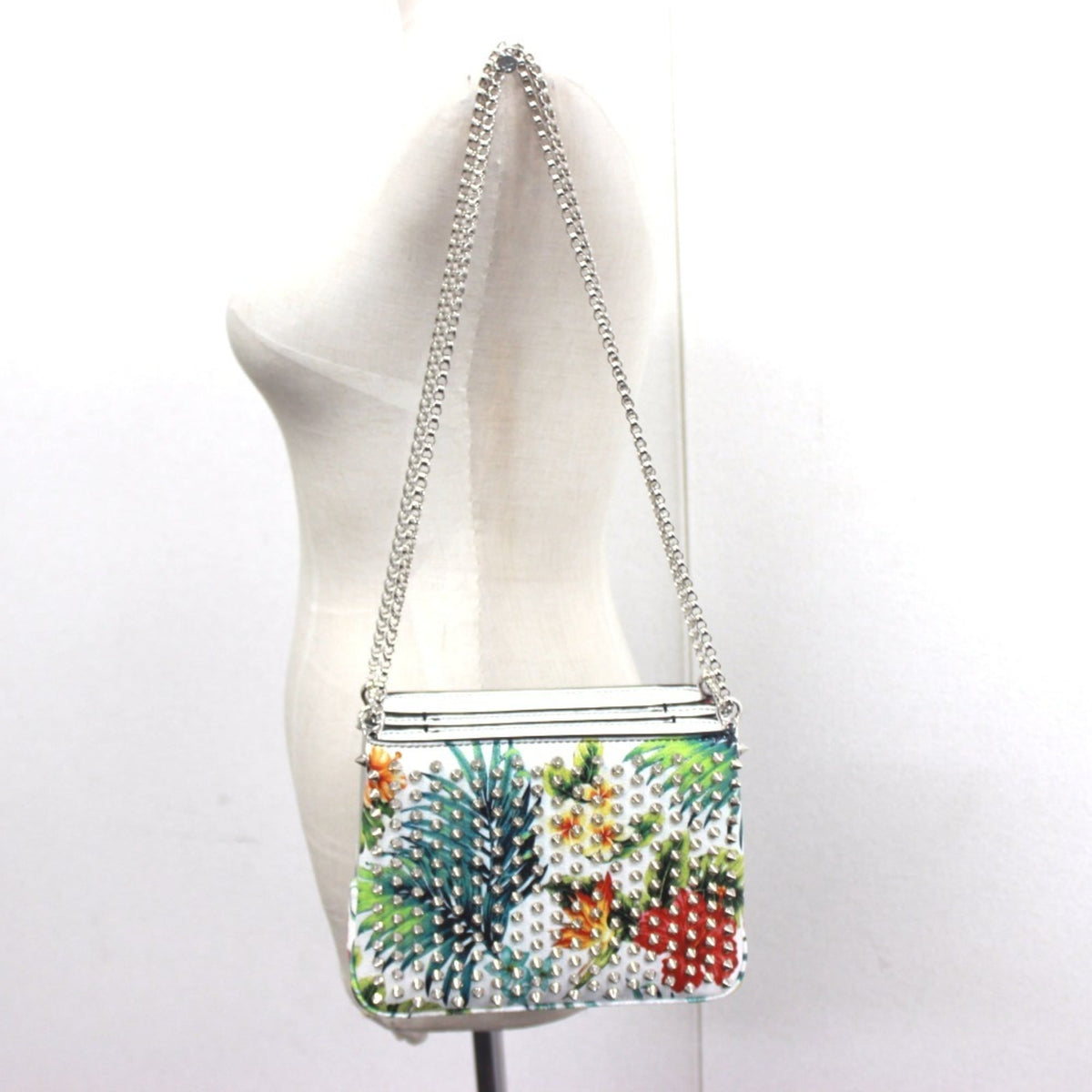 Christian Louboutin Multi-Color White Patent Leather Shoulder Bag (Pre-Owned)
