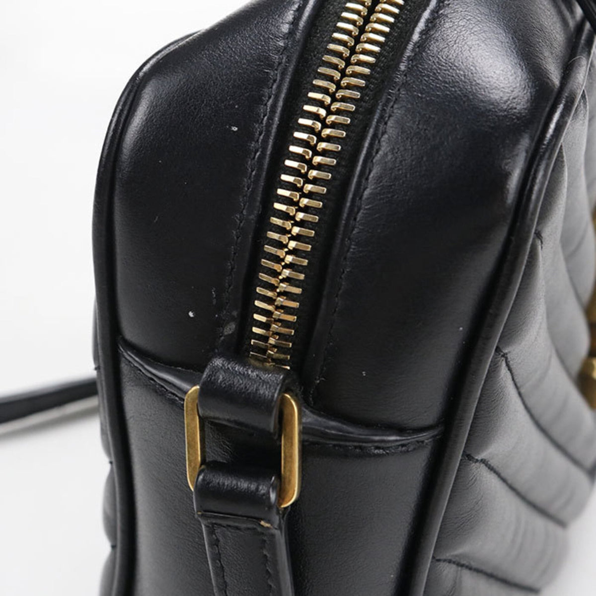 Saint Laurent Black Leather Shoulder Bag (Pre-Owned)